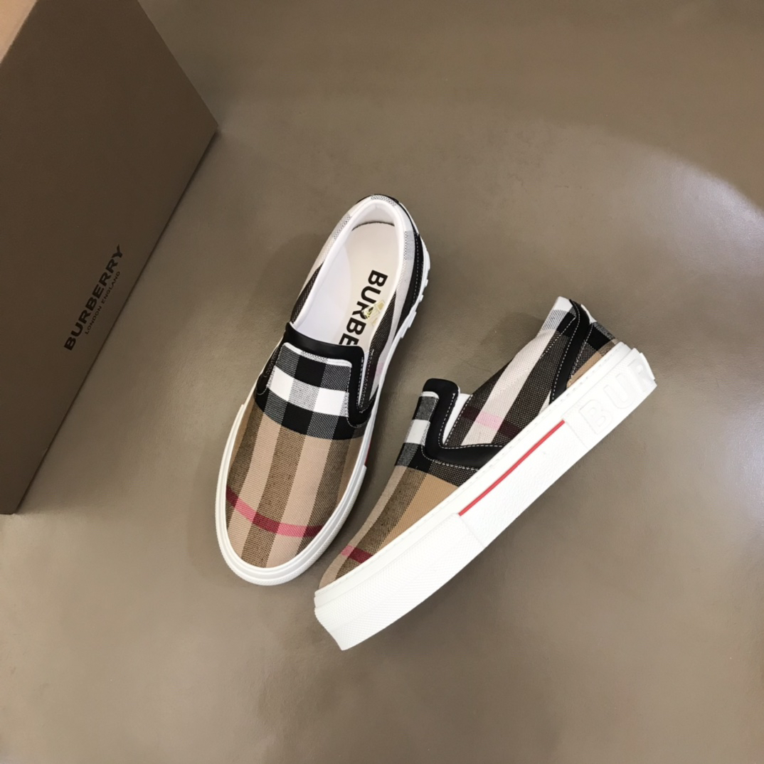 Burberry Vintage Check Slip-On Sneakers Khaki