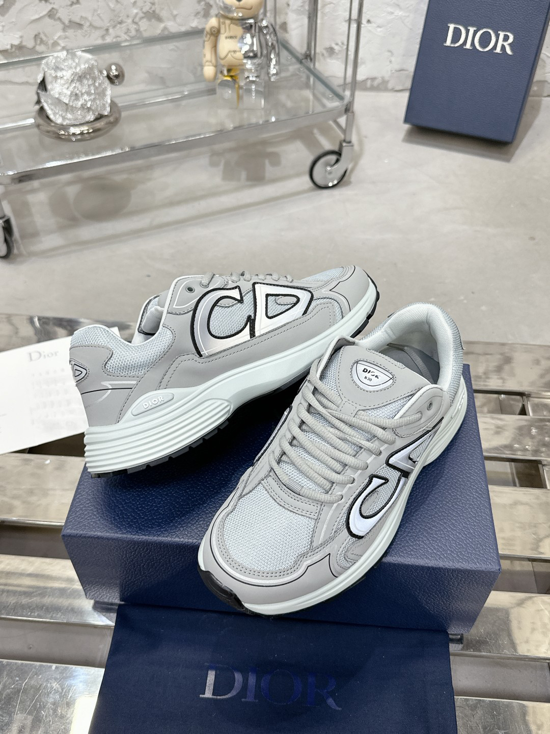 Dior B30 Reflective Dad Sneakers Grey