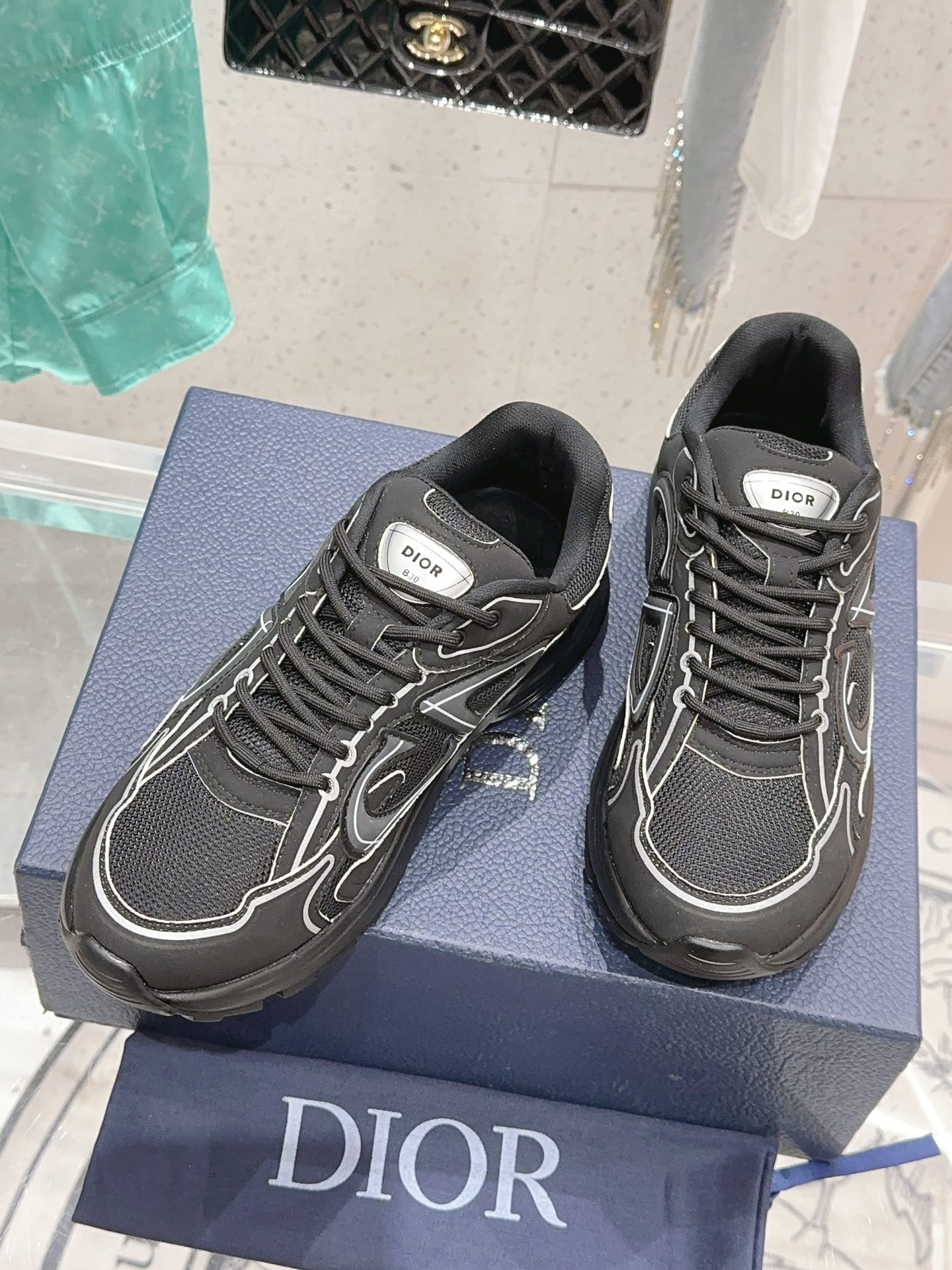 Dior B30 Mesh Sneakers Black