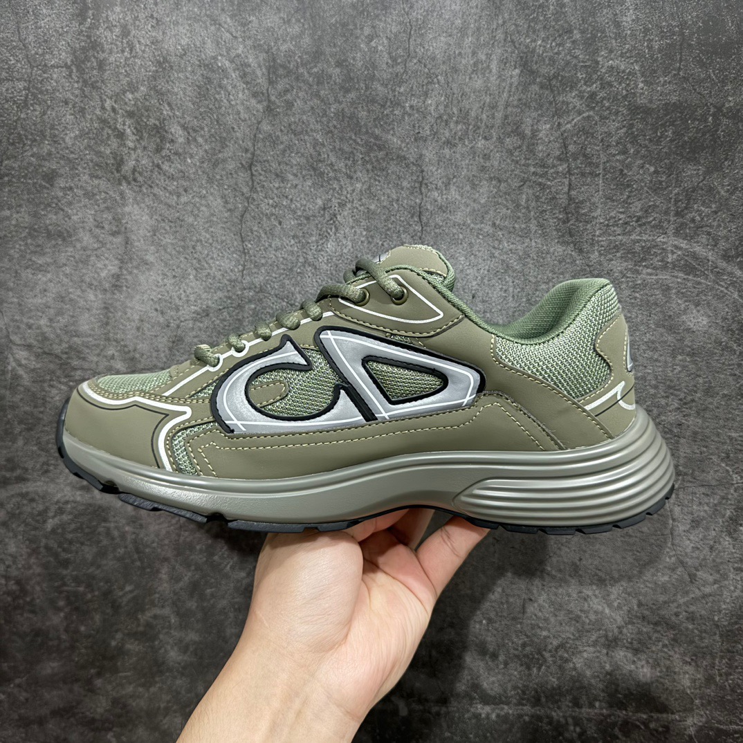 Dior B30 Chunky Mesh Sneakers Olive Green
