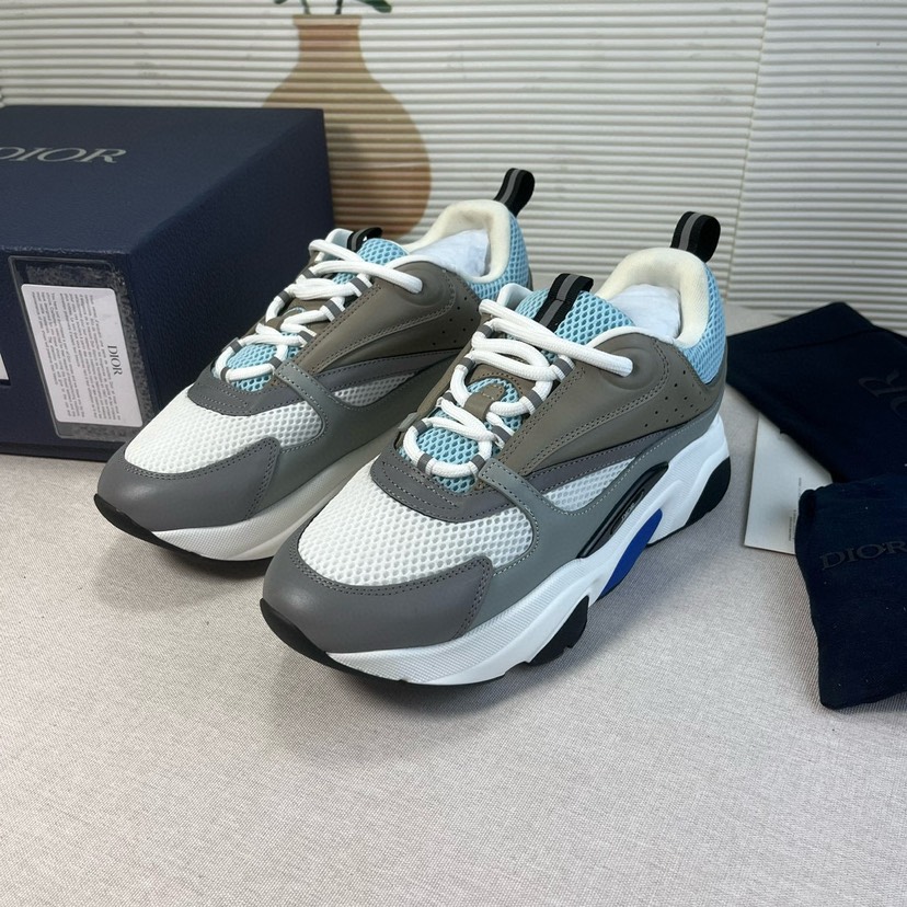 Dior B22 Retro Runner Sneakers Grey/Blue