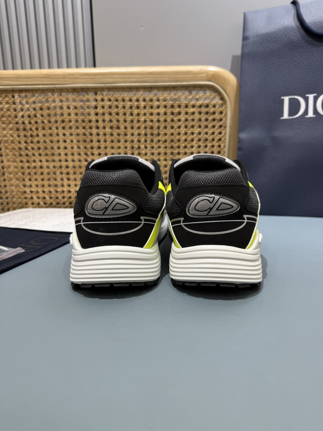 Dior B30 Countdown Sneakers Black/Neon Yellow