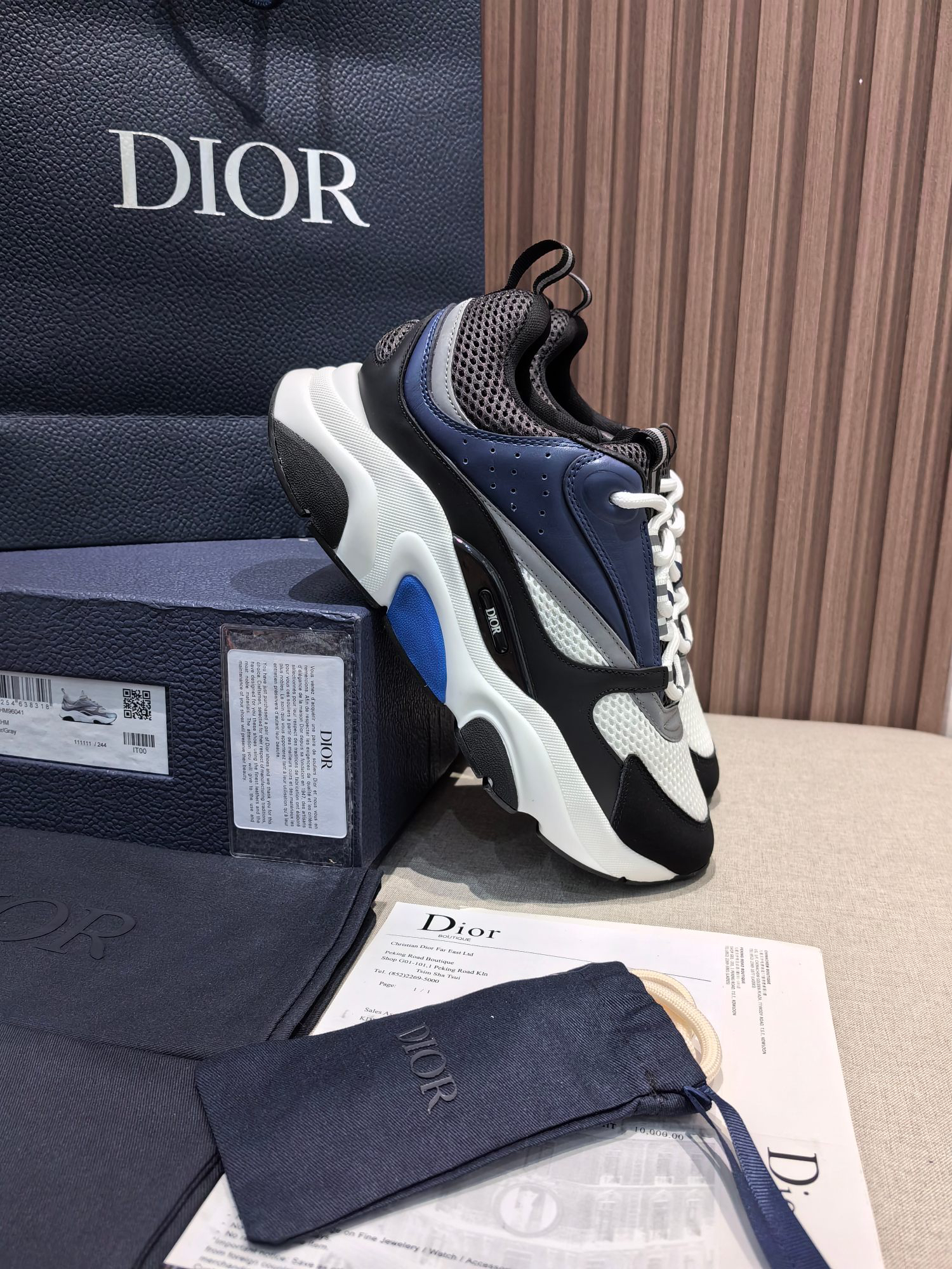 Dior B22 Low-Top Chunky Sneakers Blue