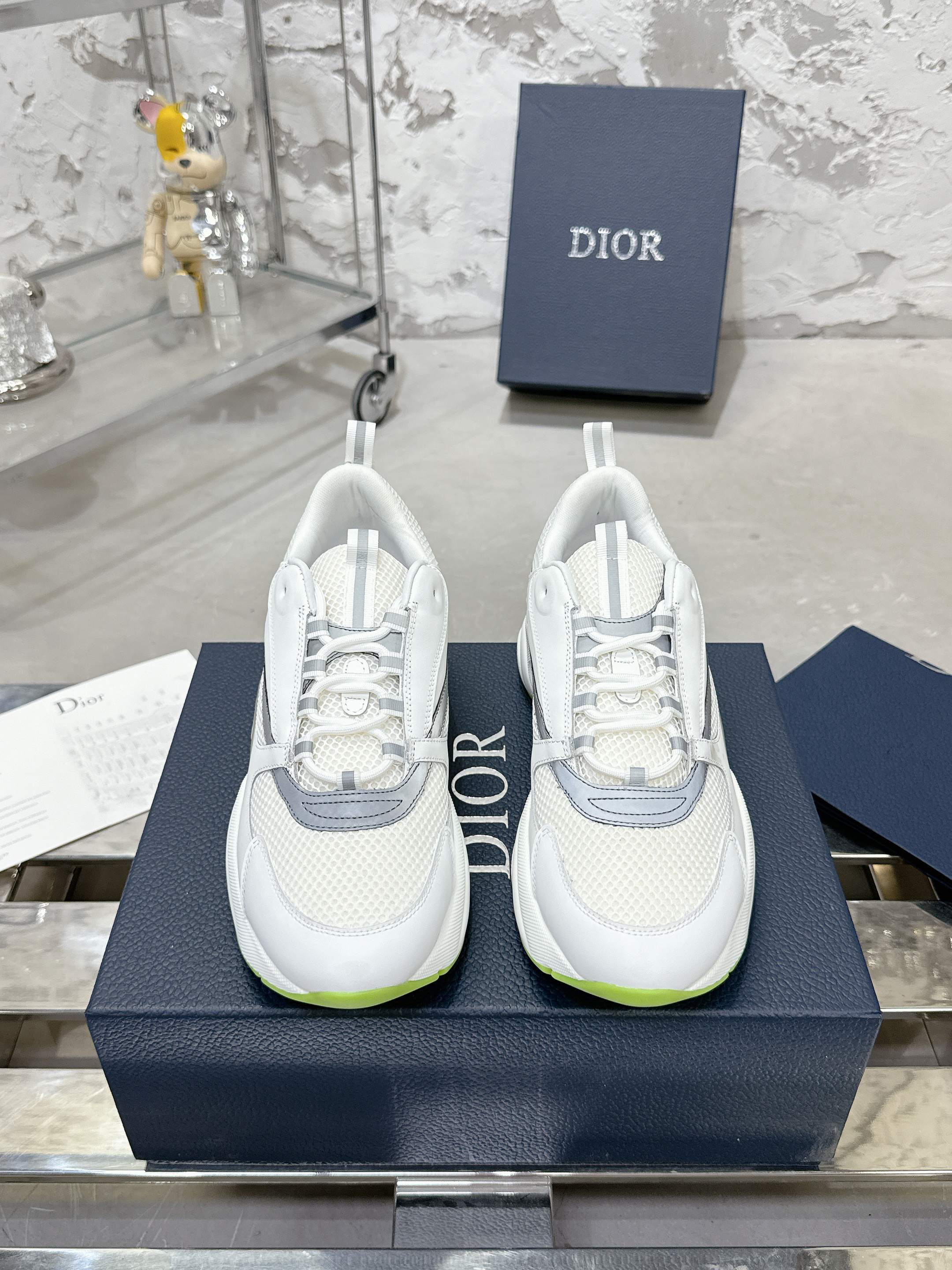 Dior B22 Mesh Lifestyle Sneakers White/Grey