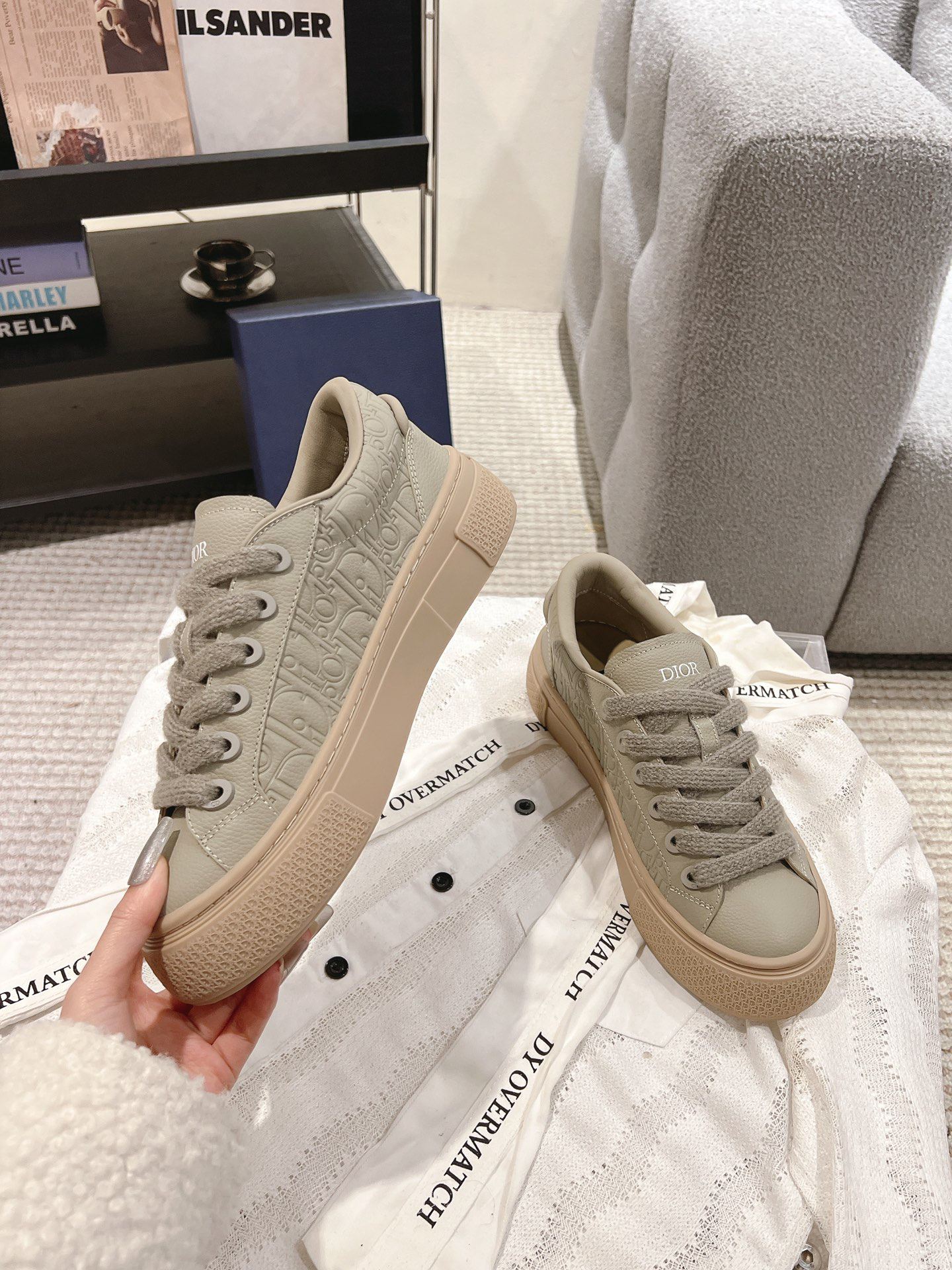 Dior B33 CD Diamond Sneakers Gray