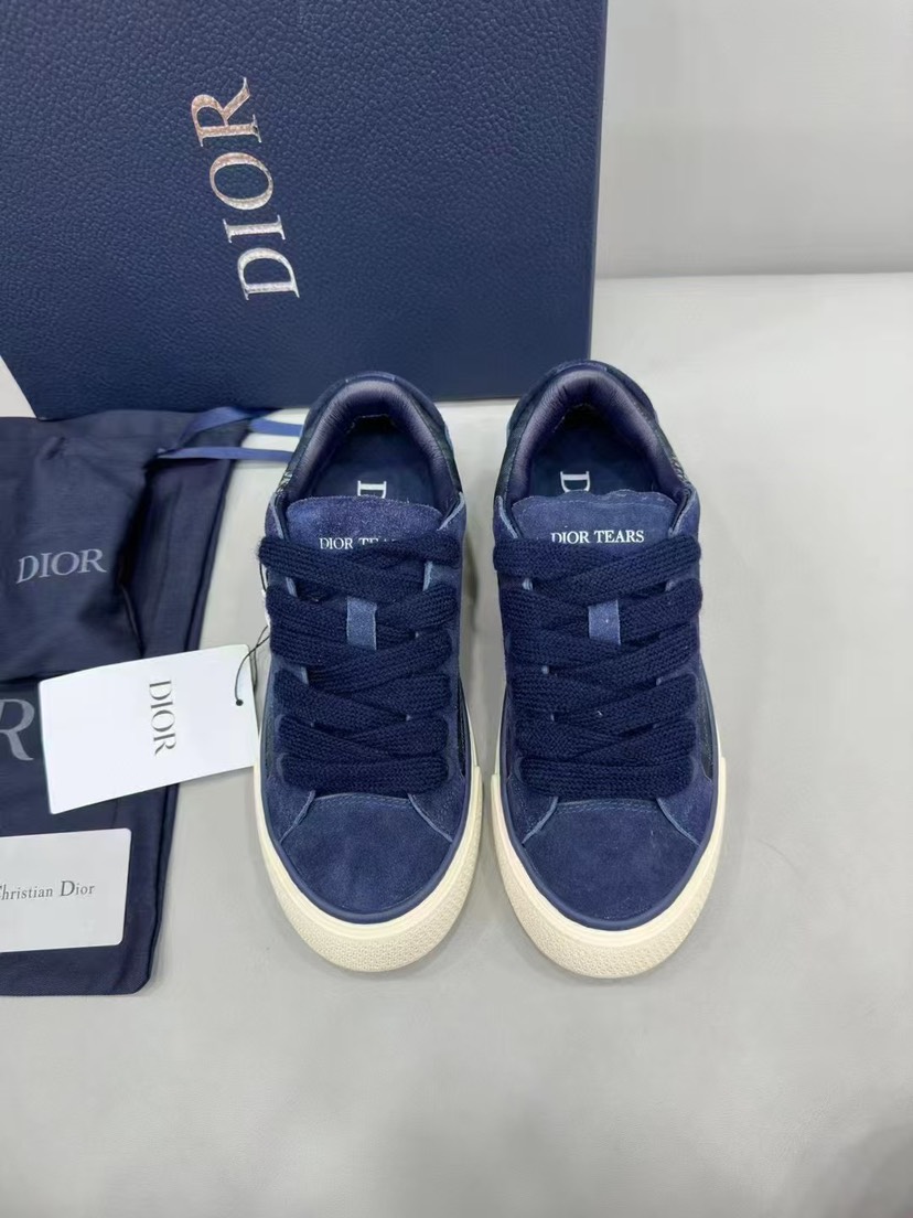 Dior B33 Oblique Low Sneakers Navy/White