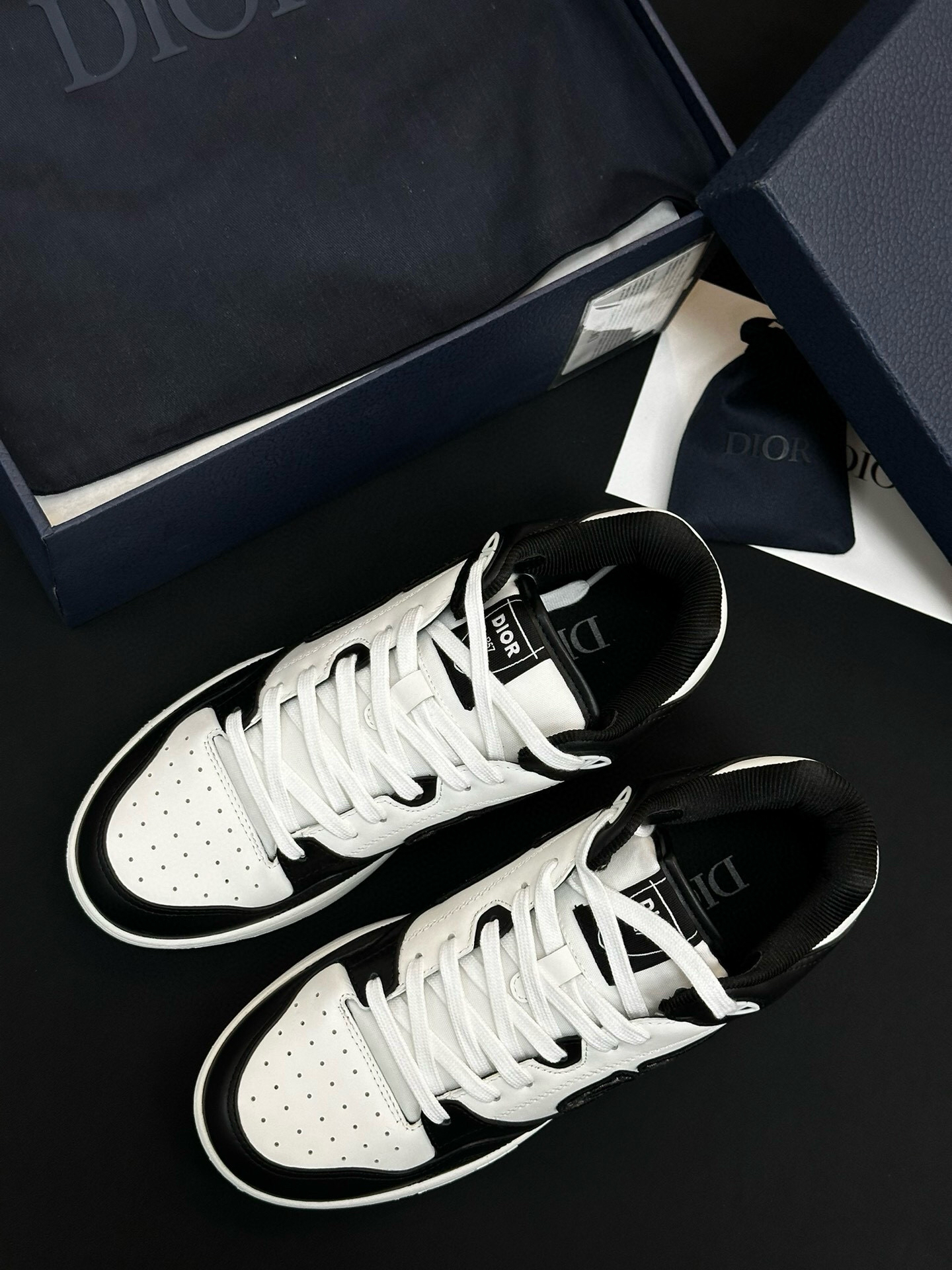 Dior B57 Low-Top Sneakers Black/White