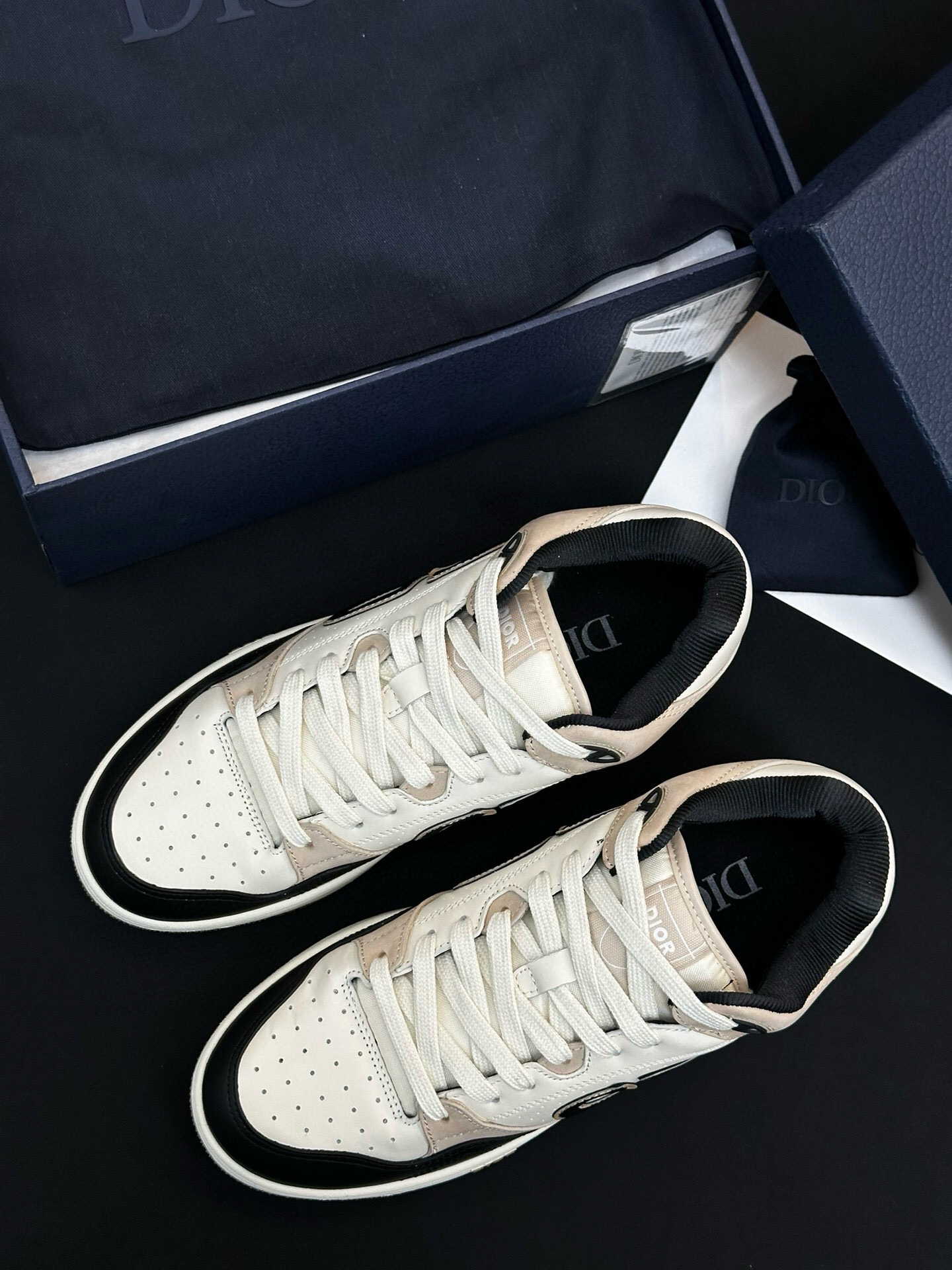 Dior B57 Low-Top Sneakers White Grey Black