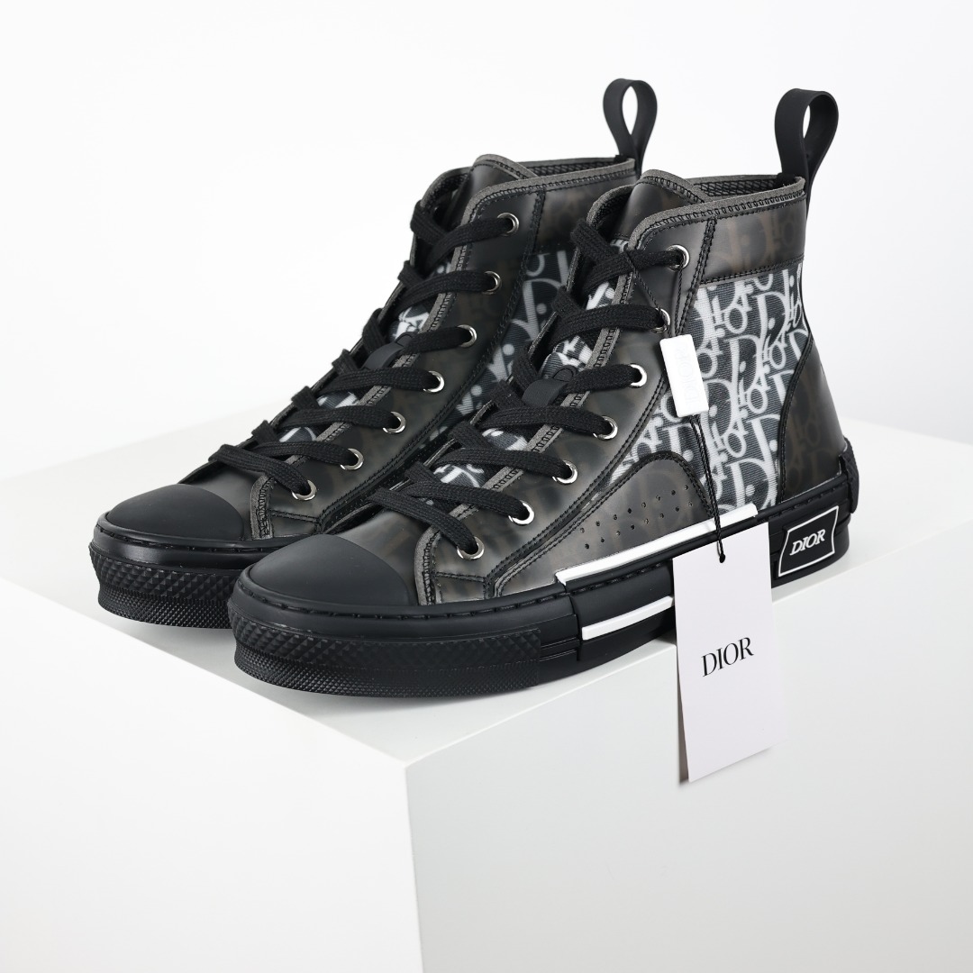 Dior B23 Oblique High Sneakers Black