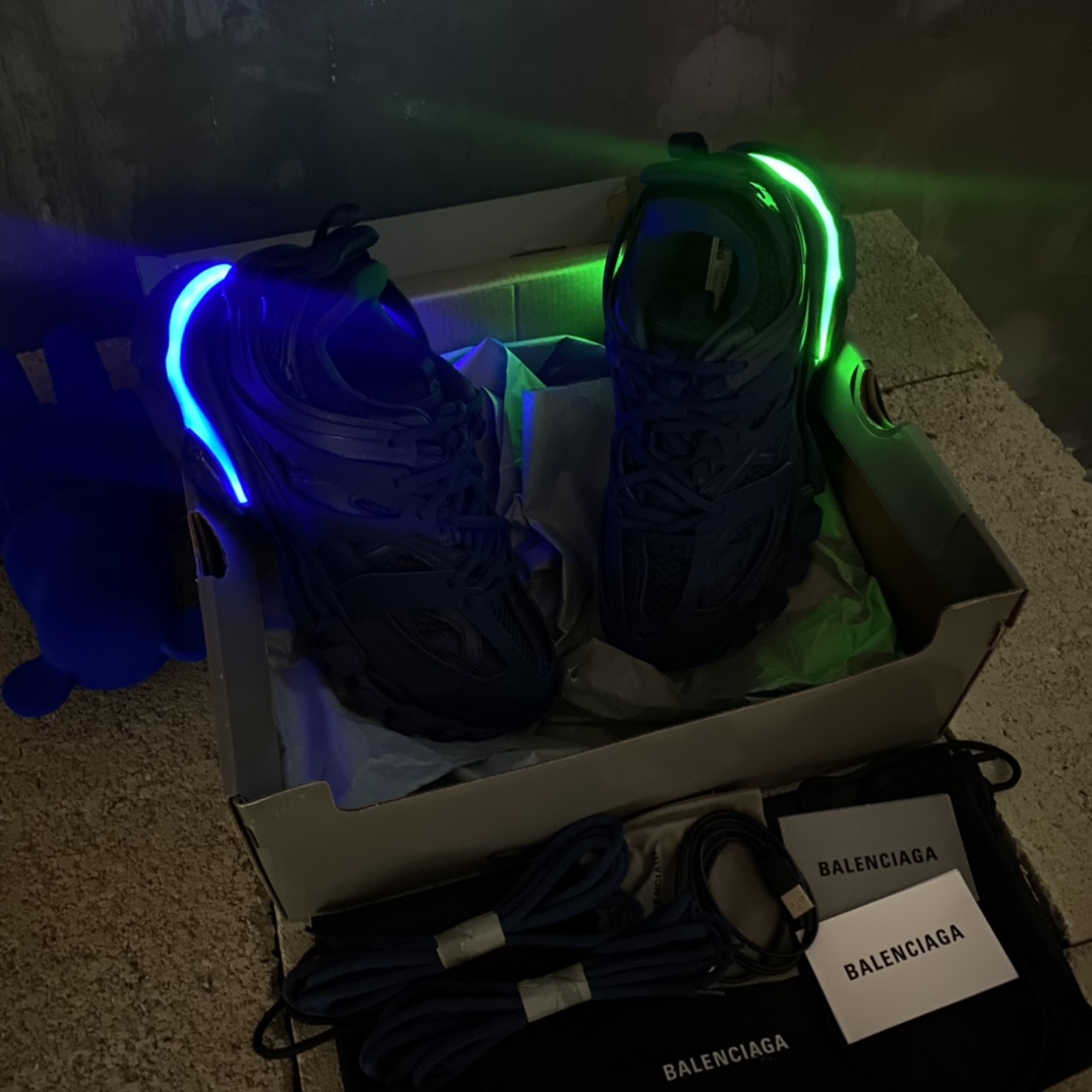 Balenciaga Track LED Trainer Sneakers Navy