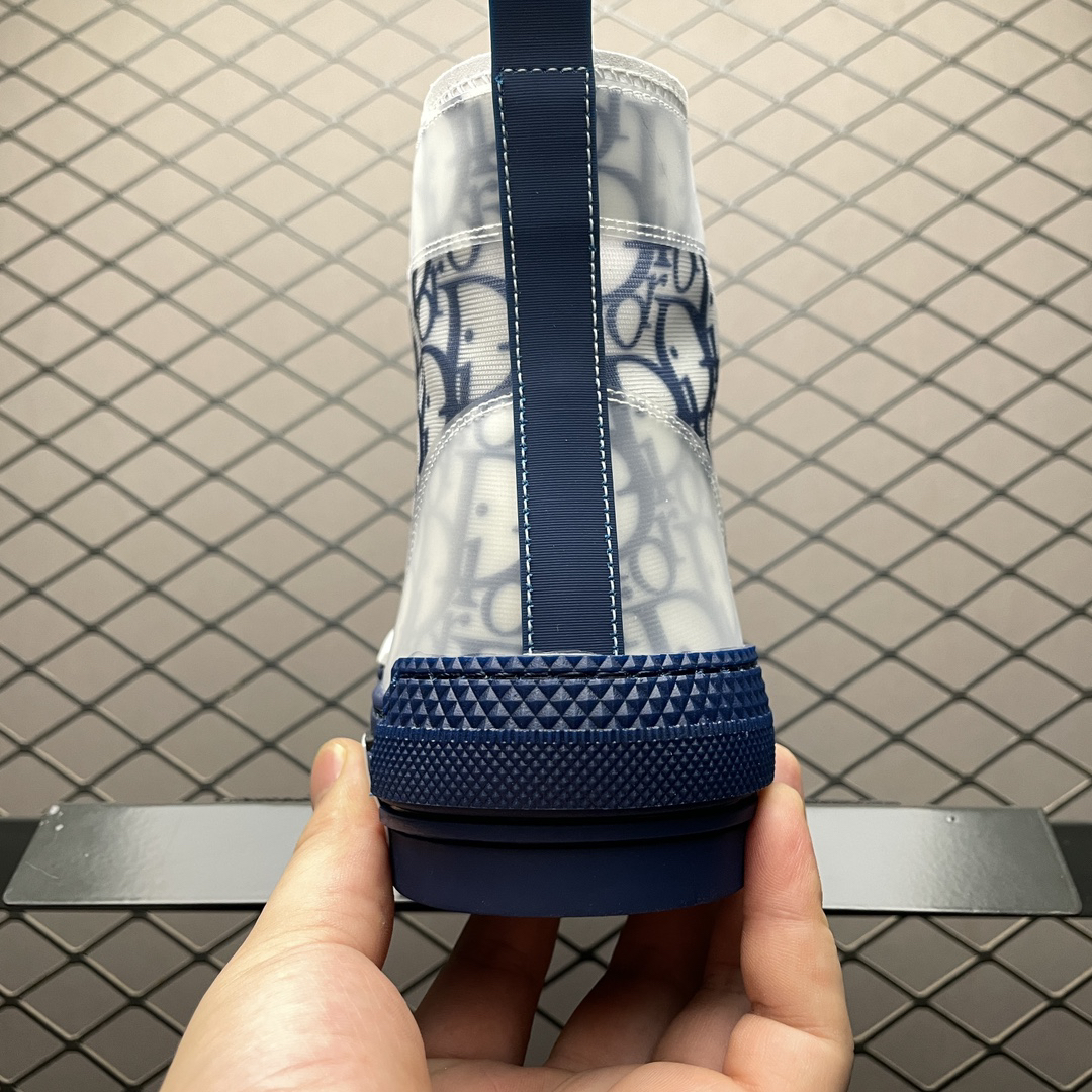 Dior B23 Oblique High-Top Sneakers Blue