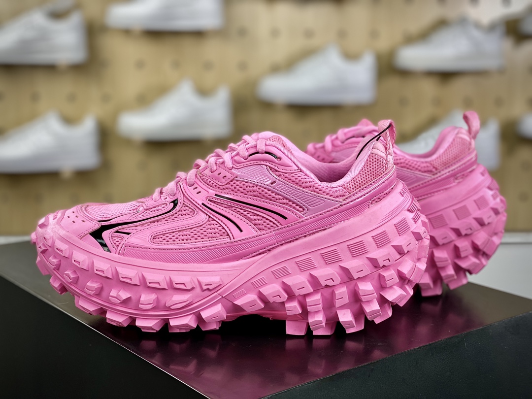 Balenciaga Defender Platform Sneakers Fluorescent Pink