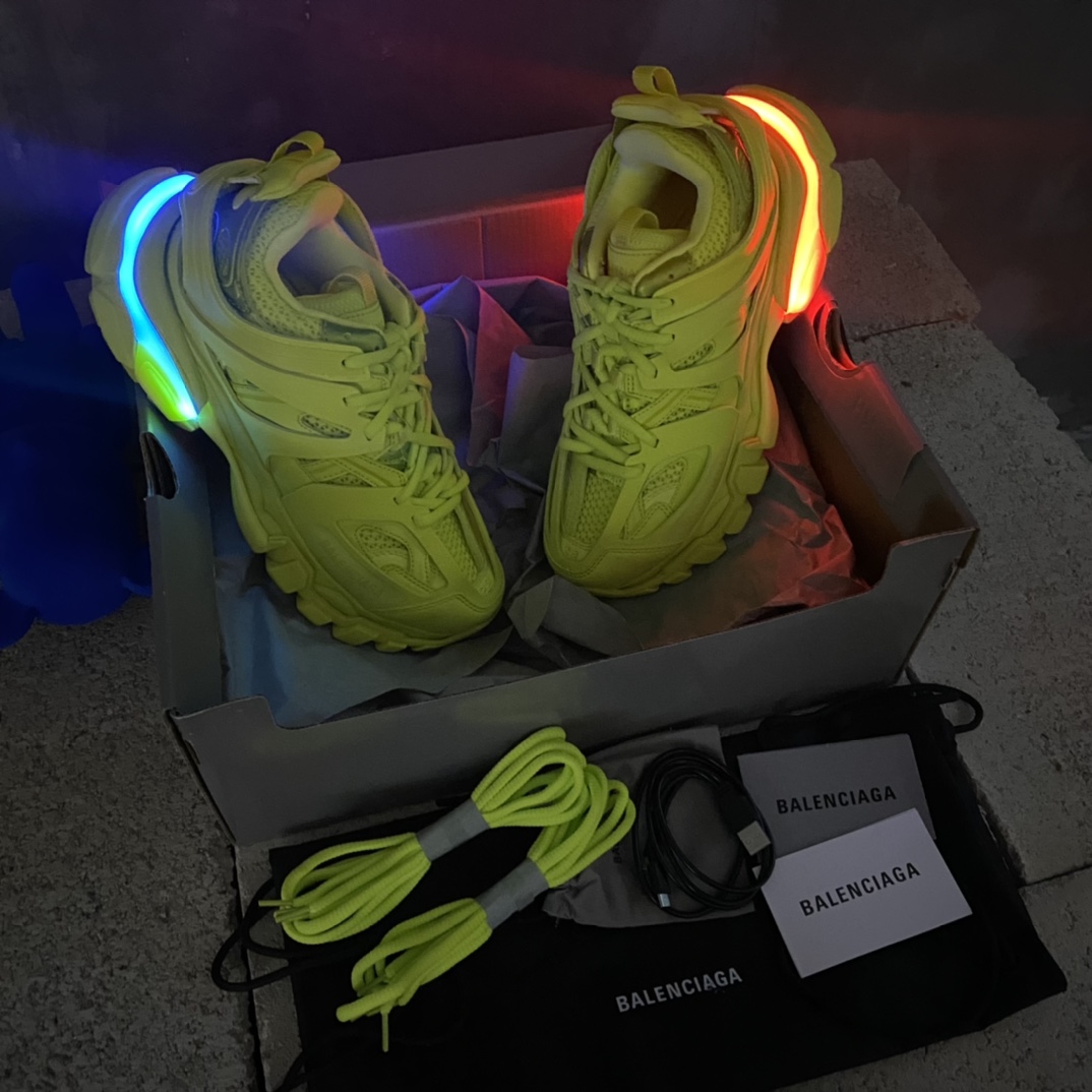 Balenciaga Track LED Sneakers Neon Yellow