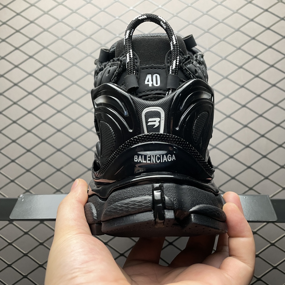 Balenciaga Runner Distressed Dad Sneakers Black