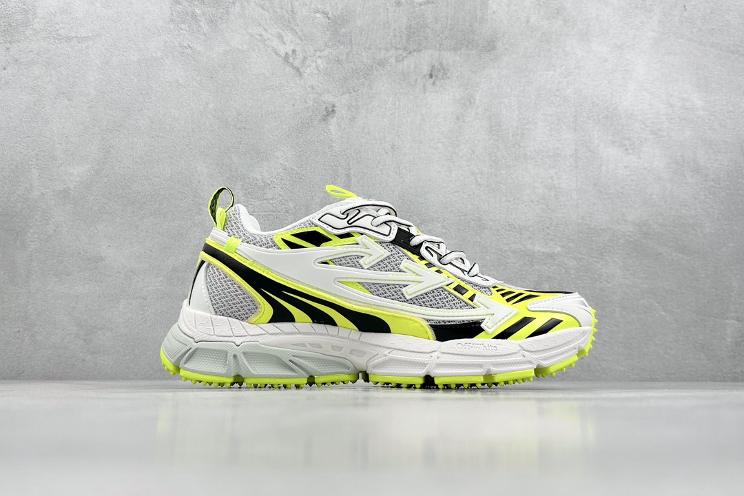 Off-White Chunky Mesh Sneakers White Neon Yellow