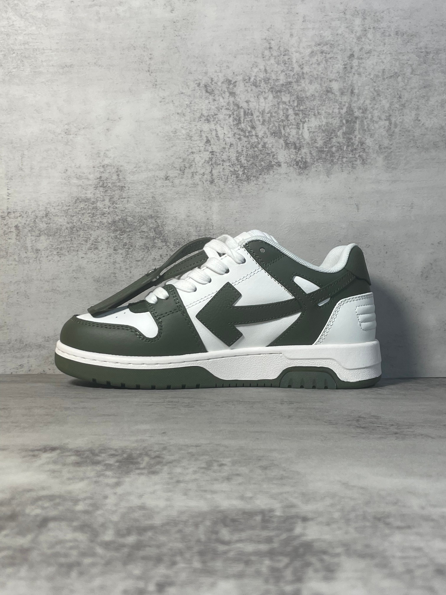 Off-White Out Of Office Low Sneakers Dark Green/White