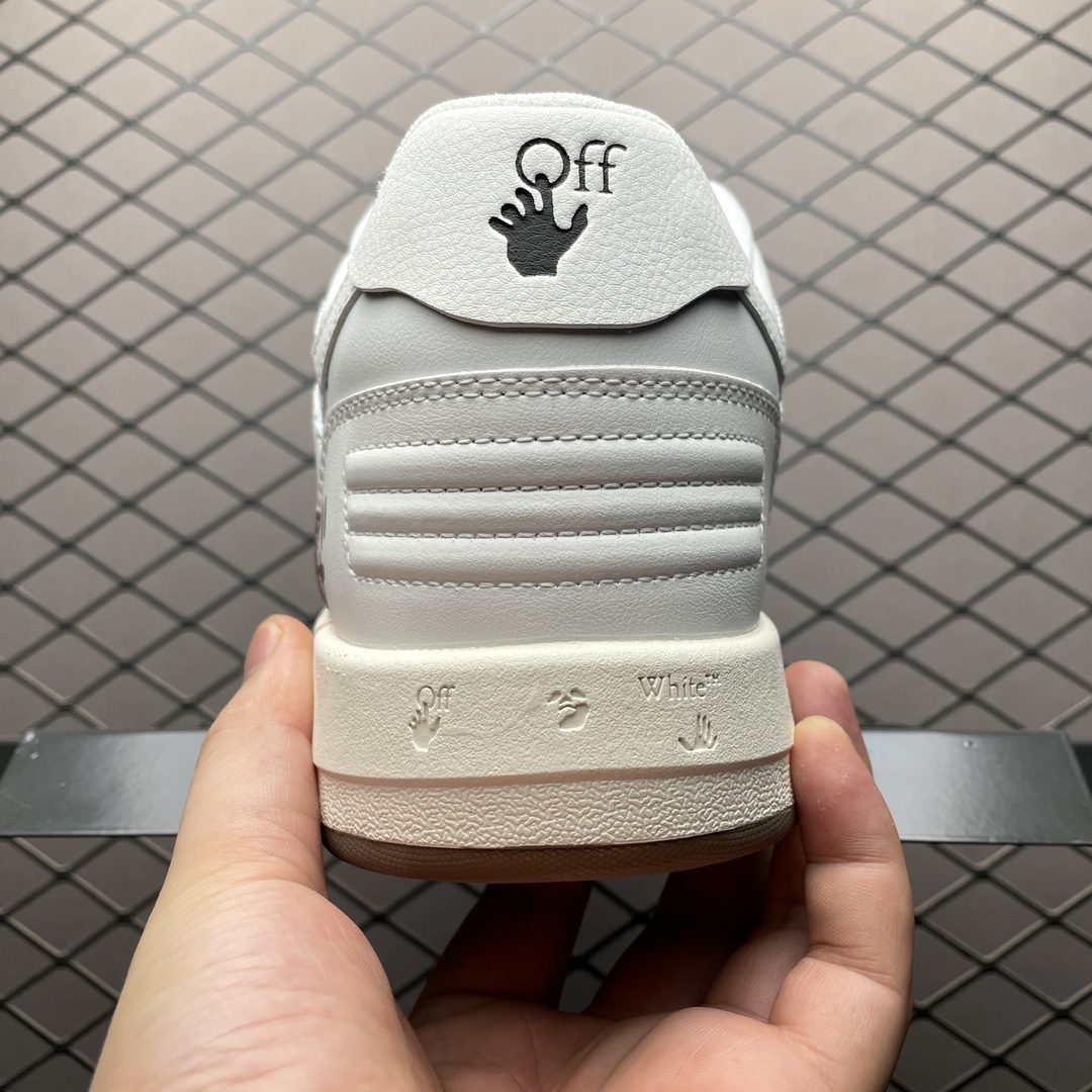 Off-White Out of Office Low-Top Leather Sneakers White/Purple