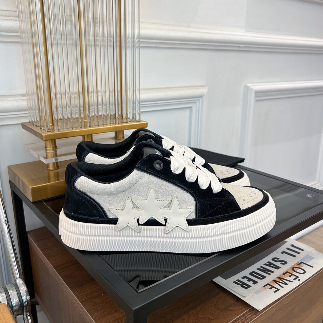 Amiri Star Panel Low-Top Sneakers Black/White