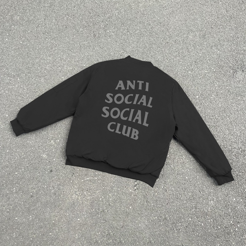 ASSC 3M Reflective Bomber Jacket Black