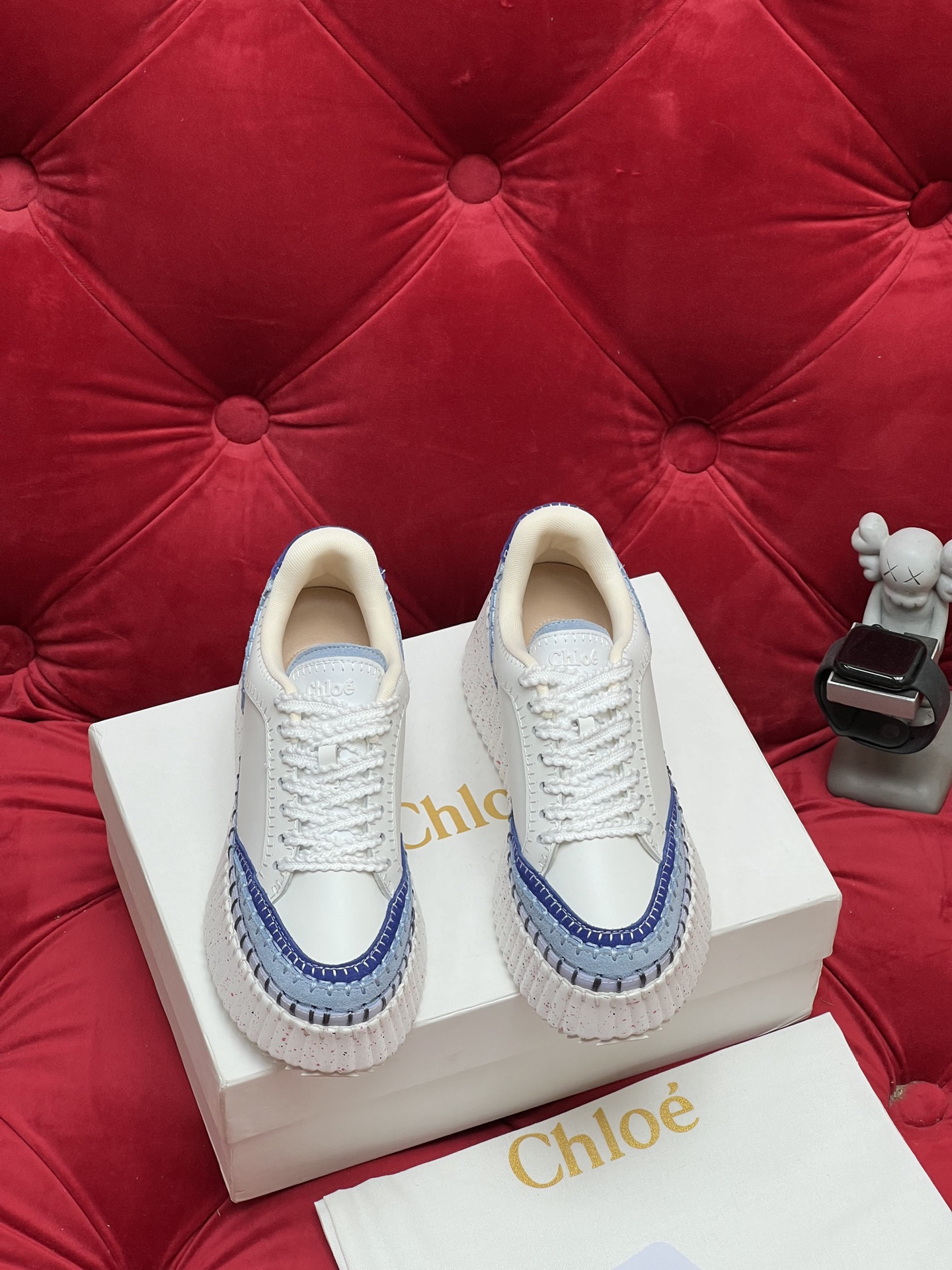 Chloe Platform Casual Sneakers Blue