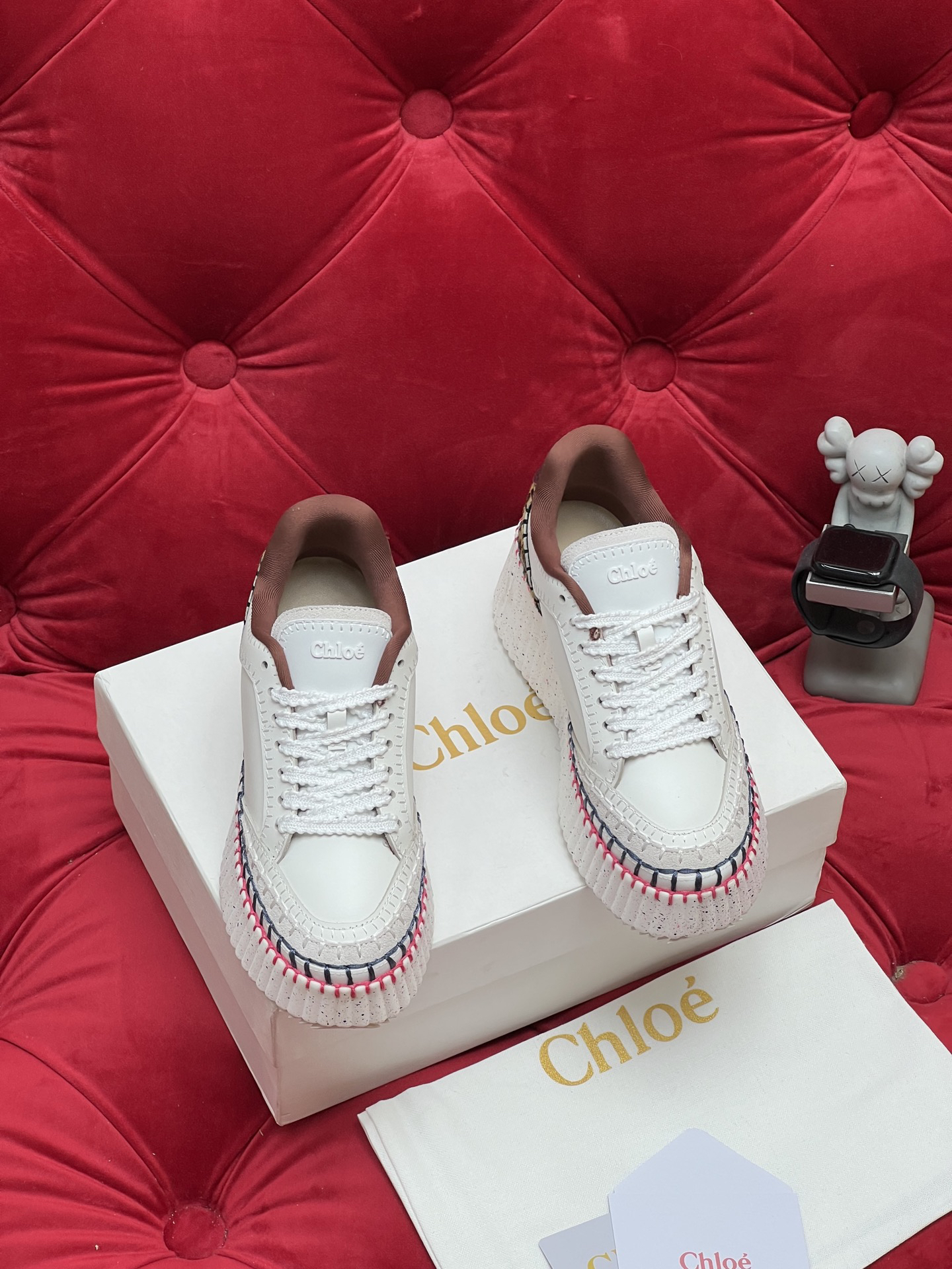 Chloe Leopard Platform Sneakers Multi