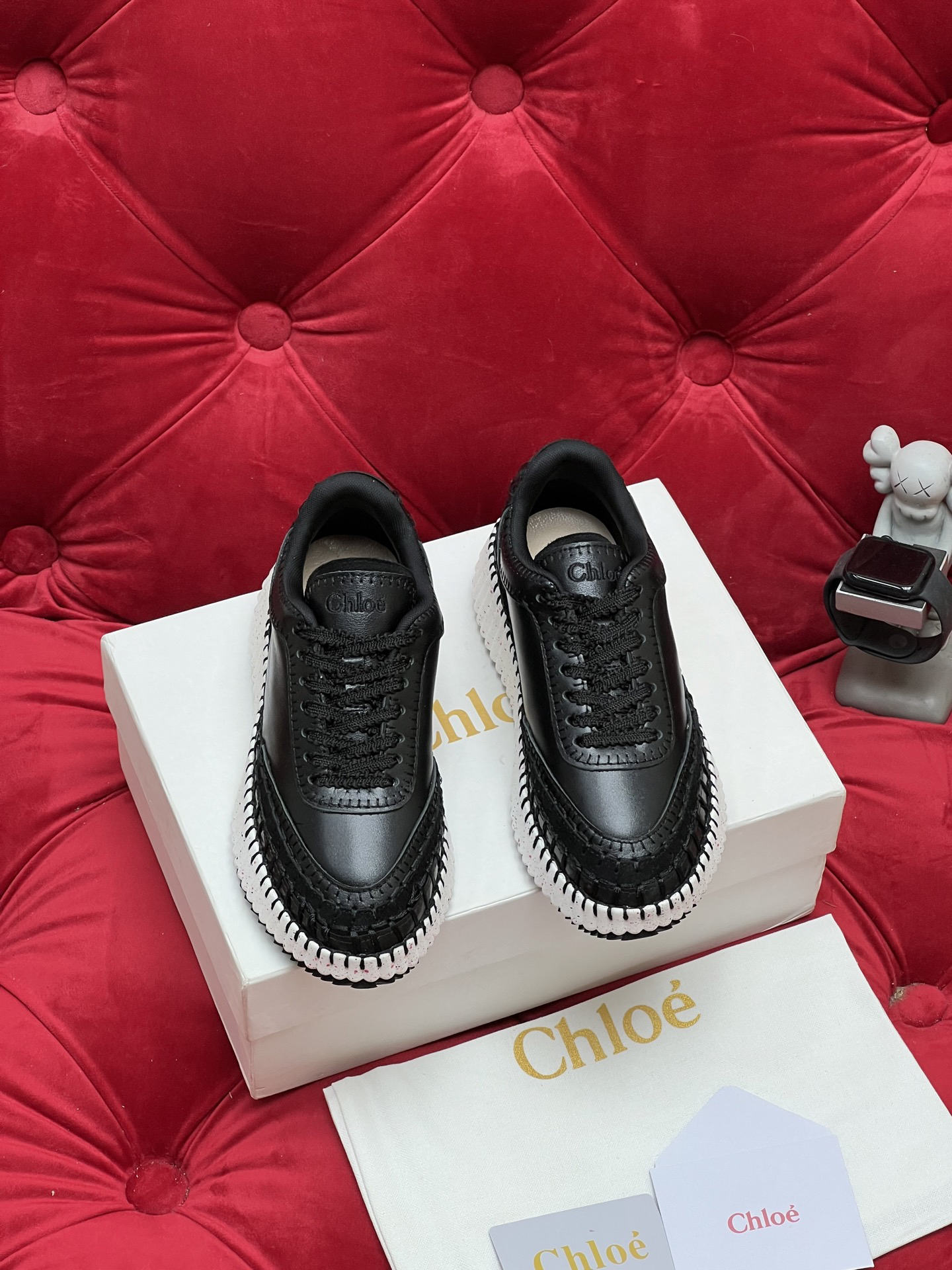 Chloe Platform Casual Sneakers Black