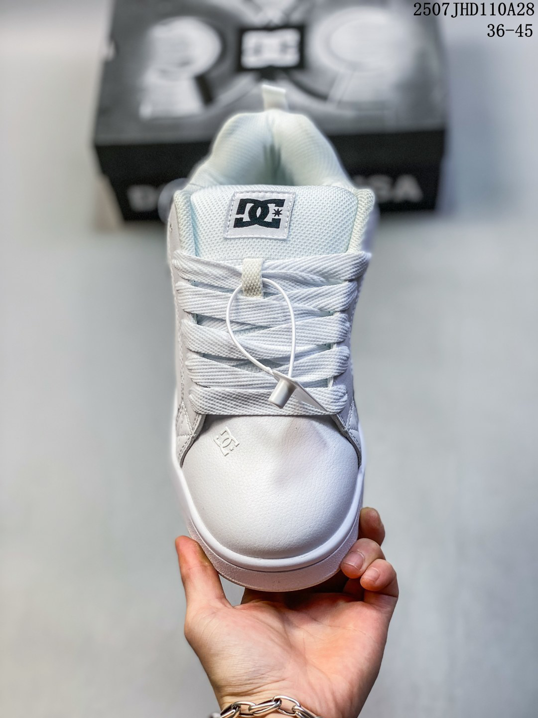 DC Shoes Leather Low-Top Sneaker White