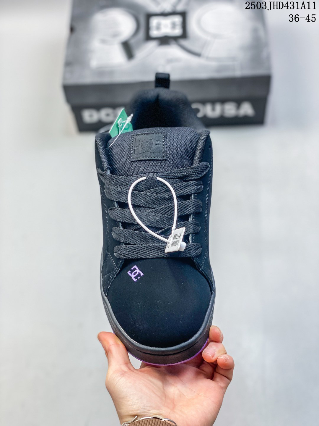 DC Shoes Low-Top Skate Sneakers Black/Purple