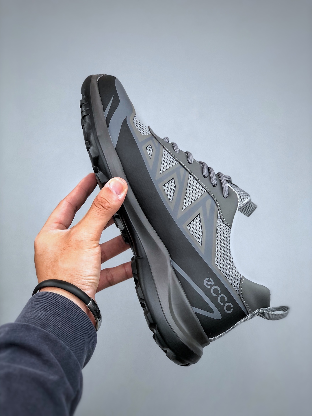 ECCO Breathable Trail Running Sneakers Gray