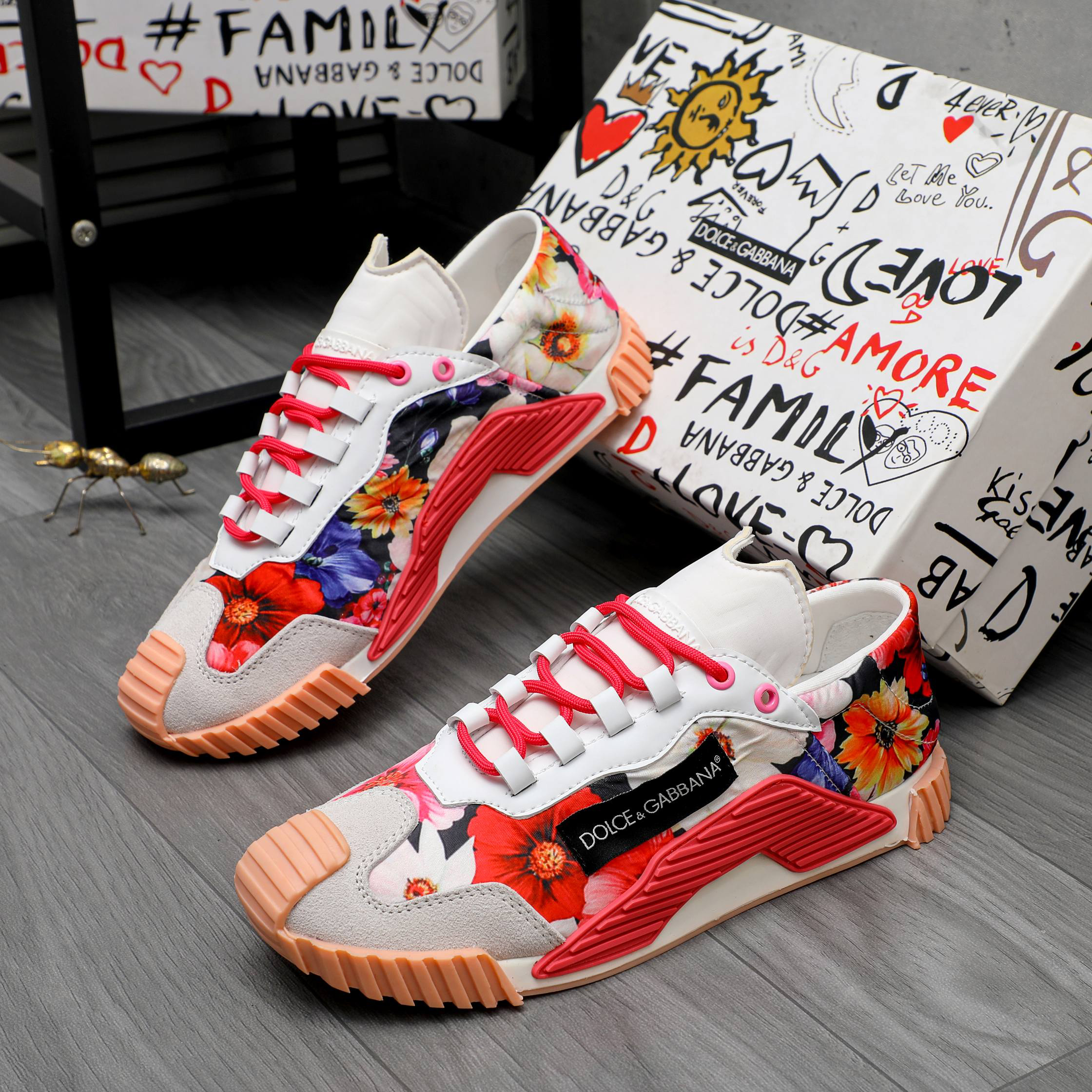 Dolce & Gabbana Floral Sneakers Multicolor