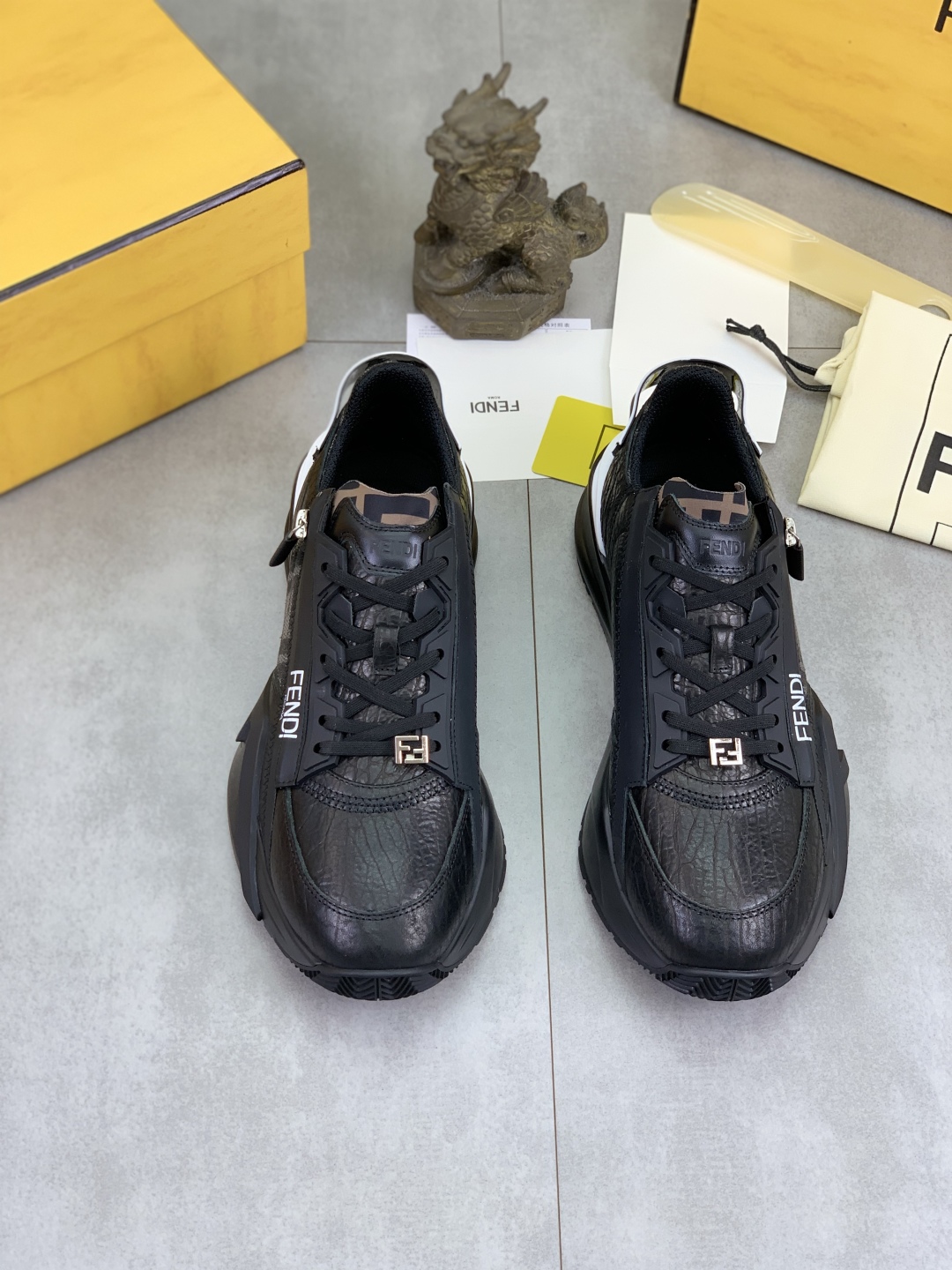 Fendi Flow Low-Top Sneakers Black