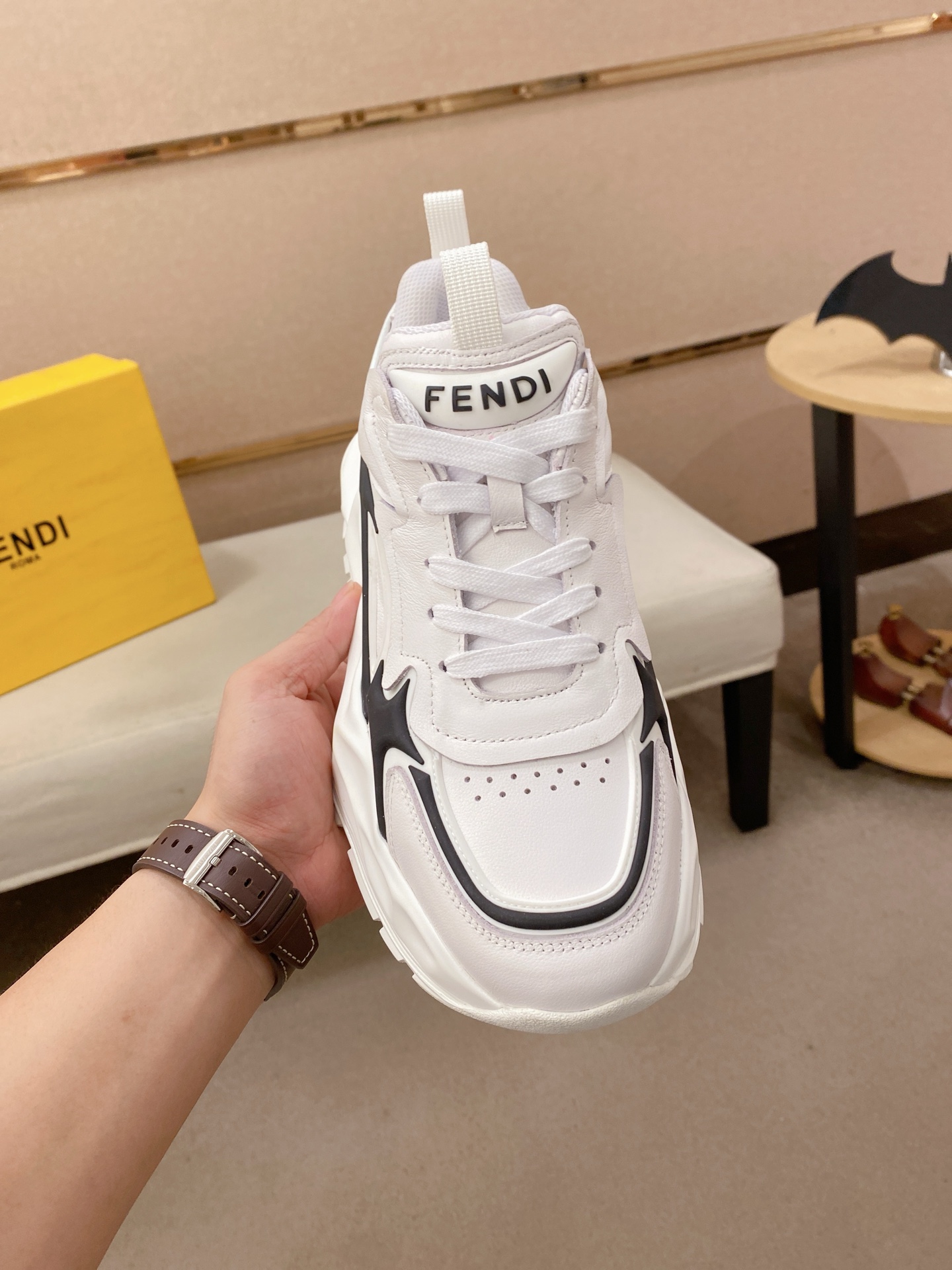 Fendi Flow Chunky Sneakers White/Black