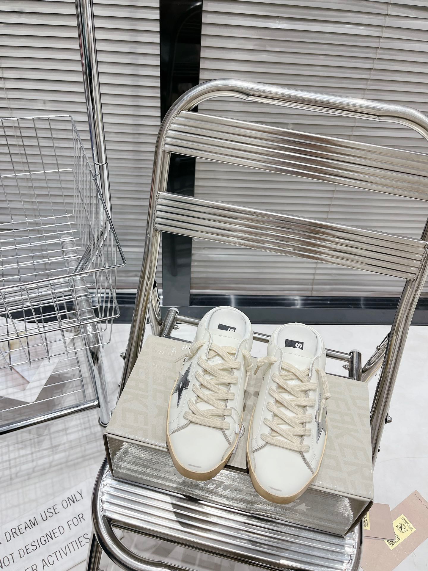 Golden Goose Superstar Sabot Sneakers White/Silver