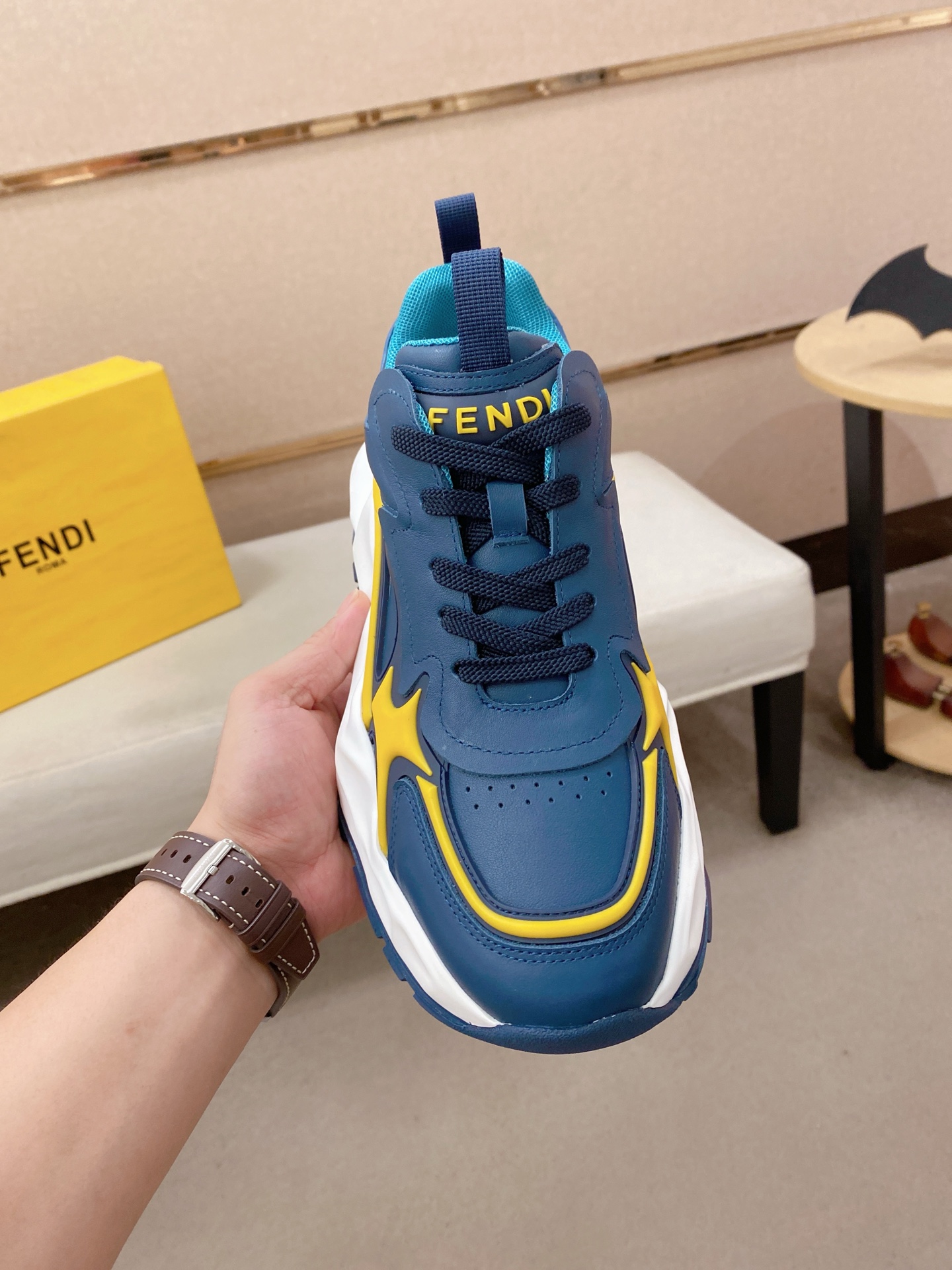 Fendi Flow Chunky Sneakers Blue