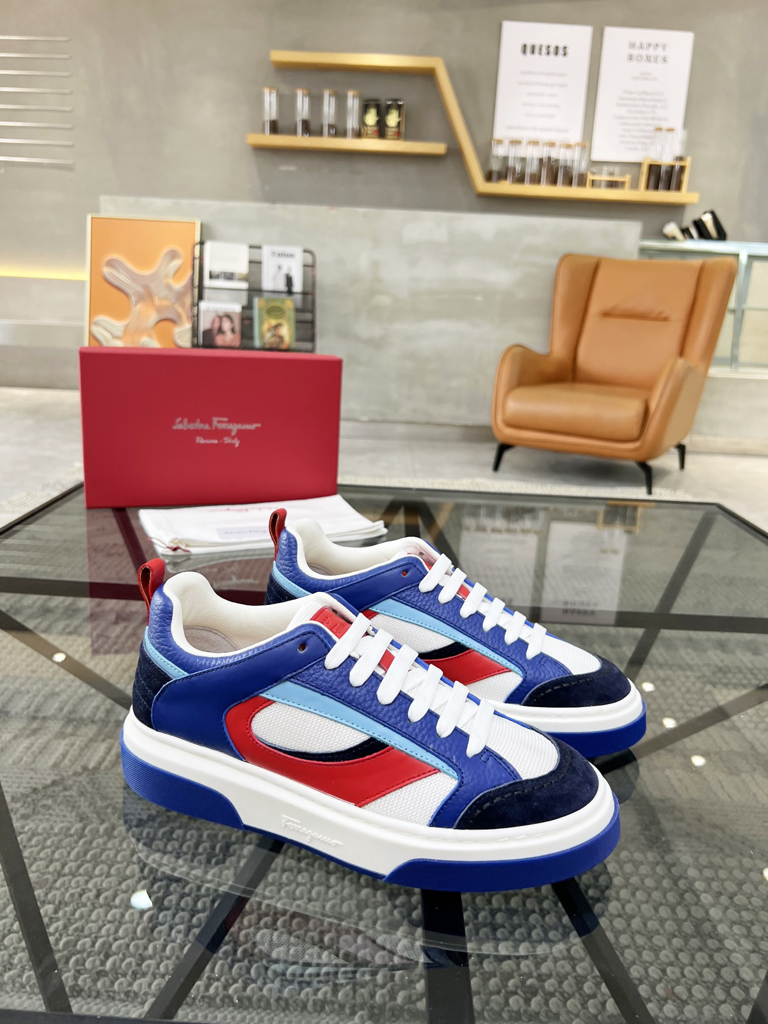 Salvatore Ferragamo Low-Top Sneakers Multi-Color