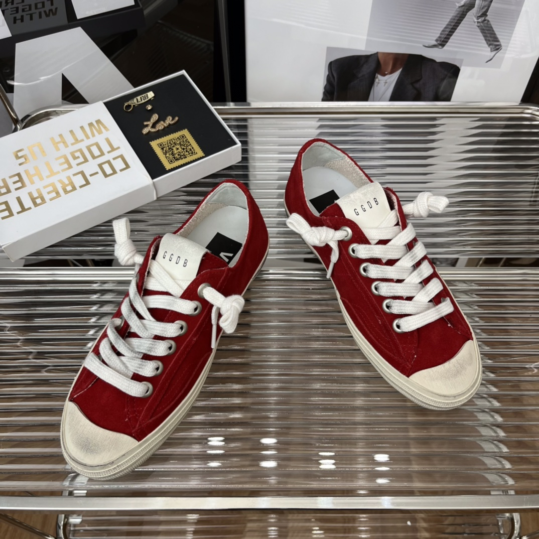 Golden Goose VSTAR2 Canvas Sneakers Velvet Red