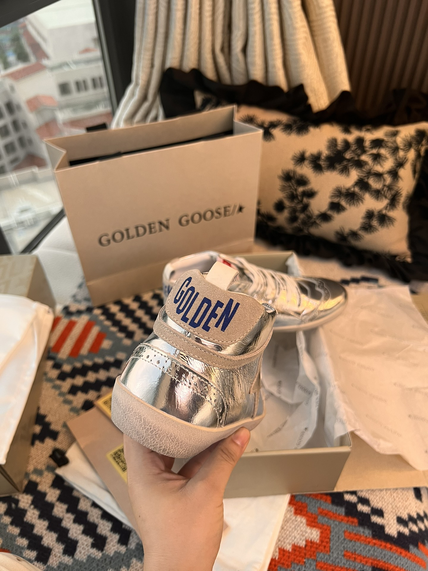 Golden Goose Superstar High-Top Silver