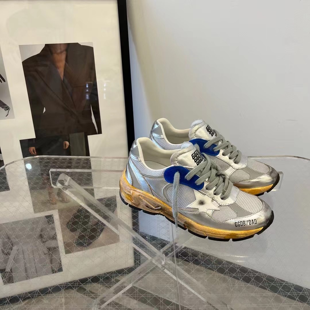 Golden Goose Ball Star Sneaker Silver/Blue