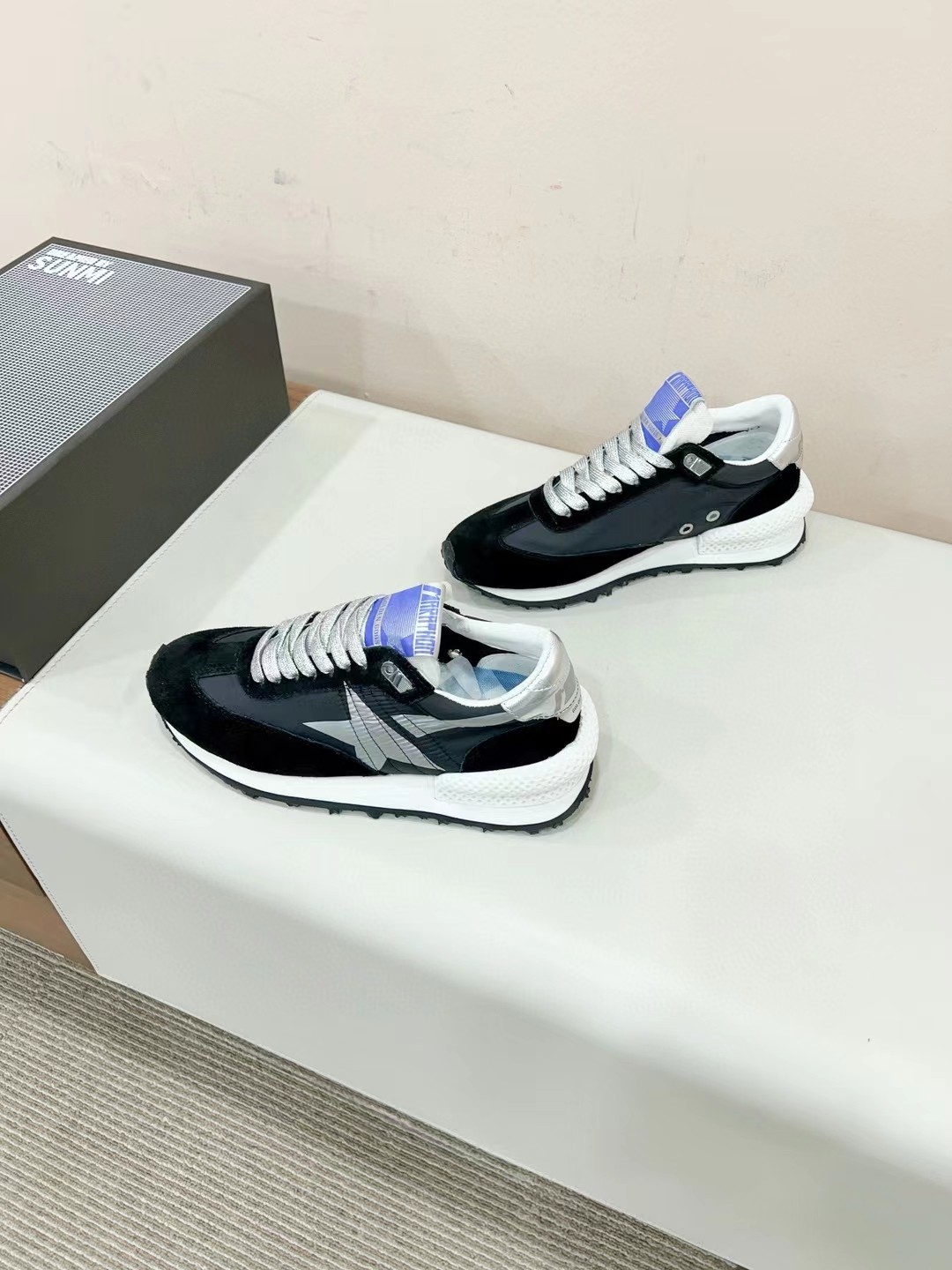 Golden Goose Marathon Running Sneakers Black/Silver