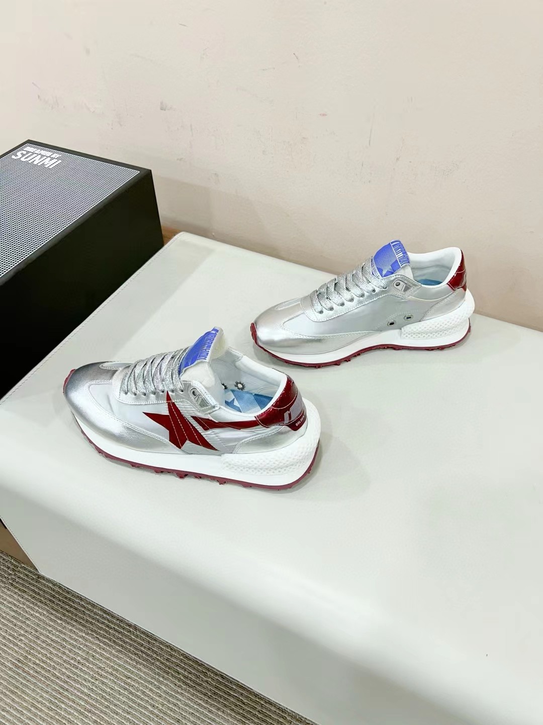 Golden Goose Marathon Sneakers Silver