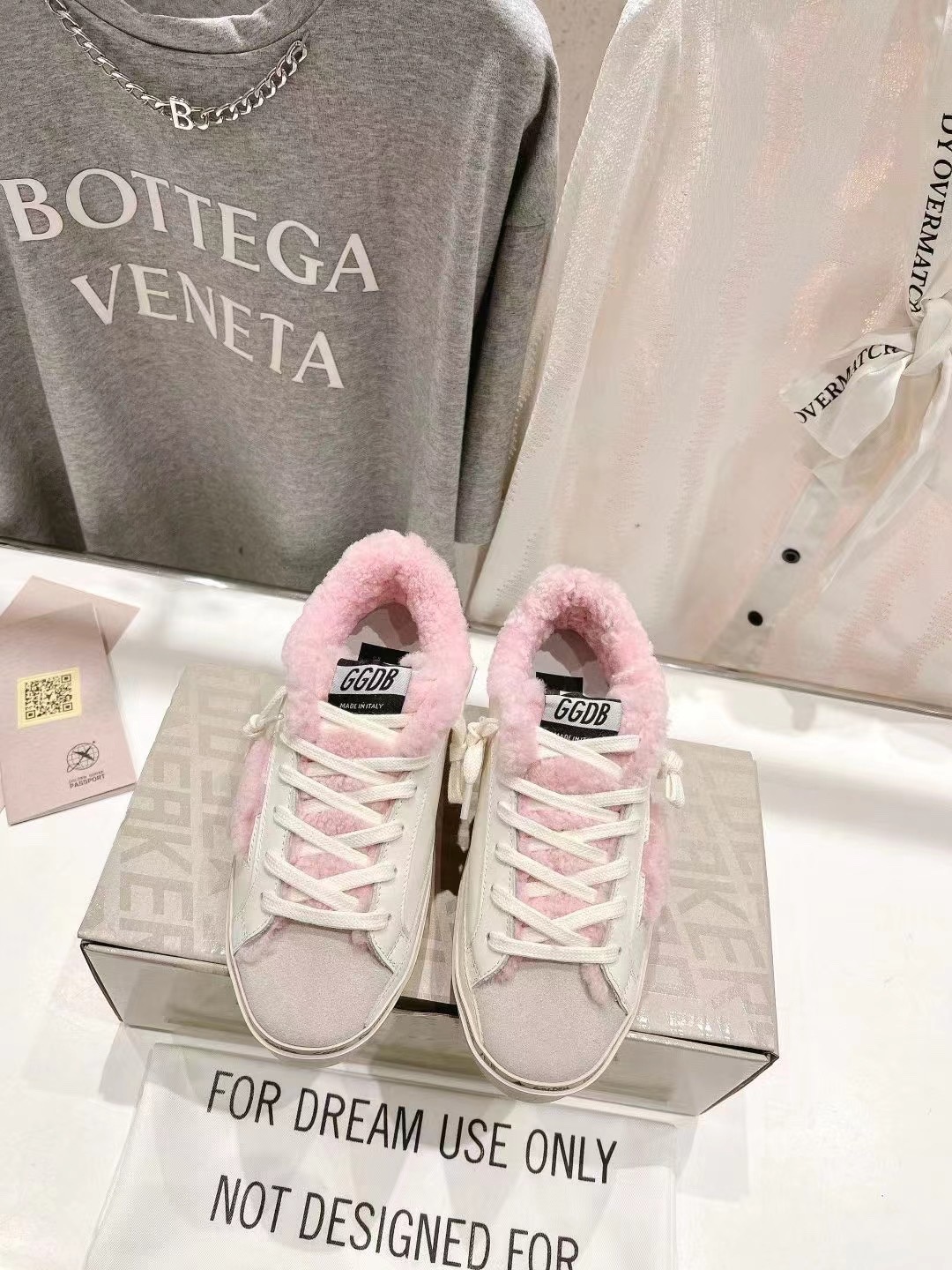 Golden Goose Hi Star Wool Lined Sneakers Pink