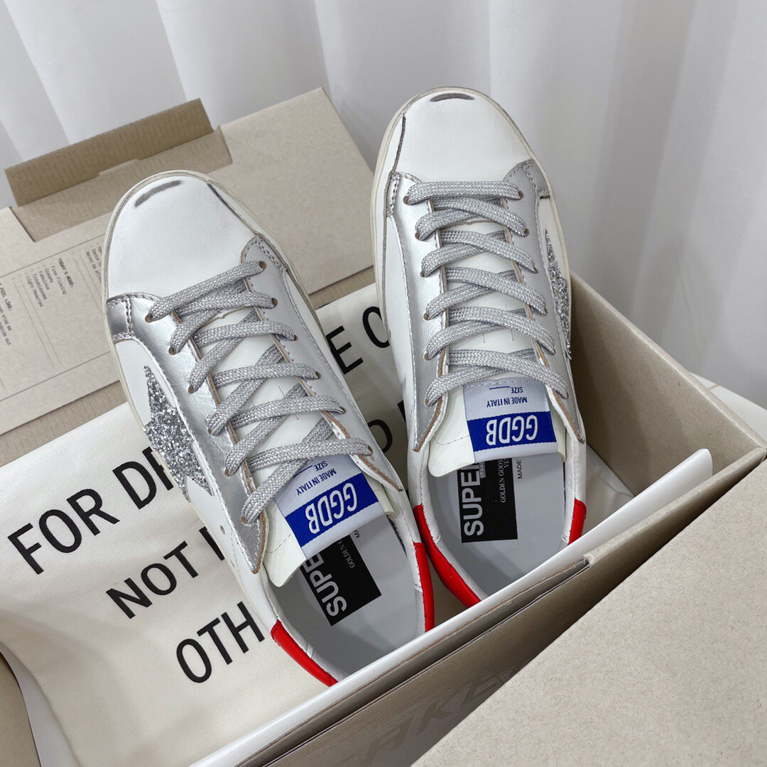 Golden Goose Superstar Glitter Star Sneaker Red/White