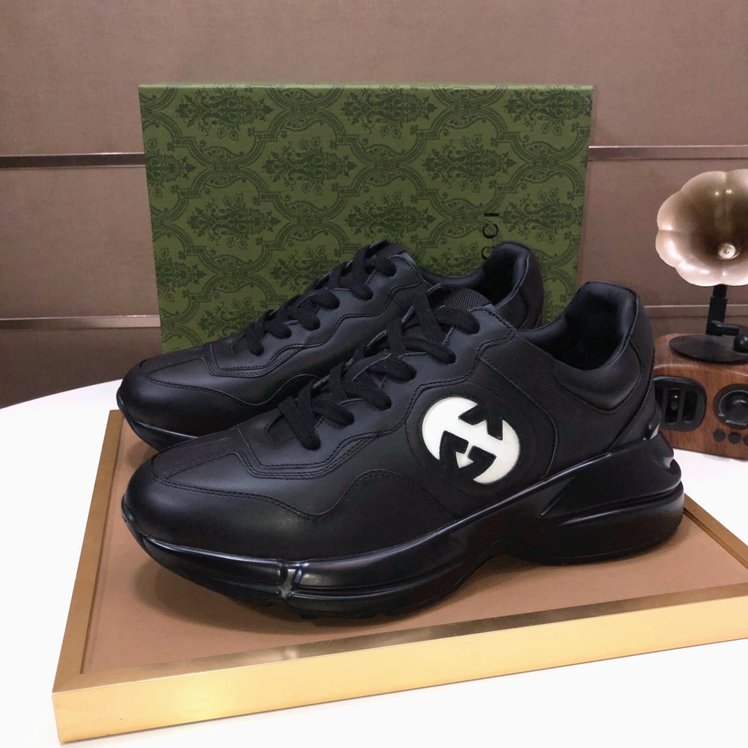 Gucci GG Leather Chunky Sneaker Black