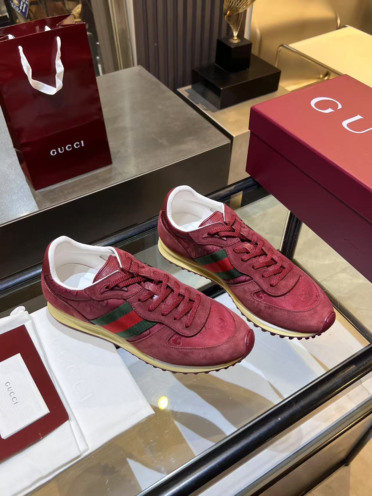 Gucci Re-Motion Platform Sneaker Burgundy