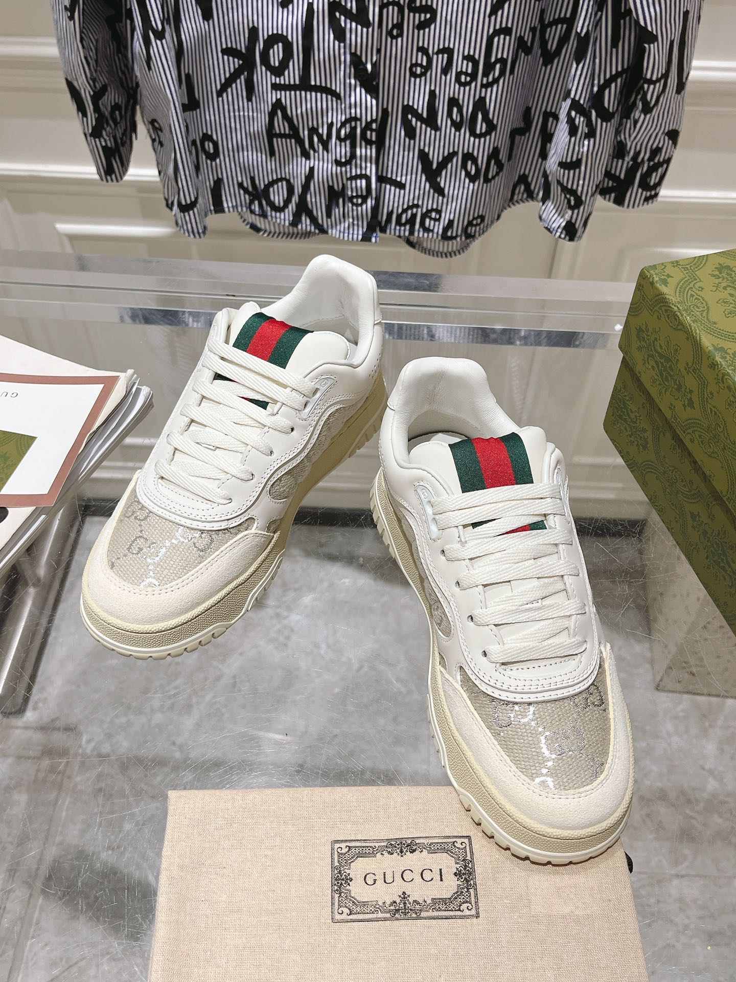 Gucci Vintage Runner Sneakers White