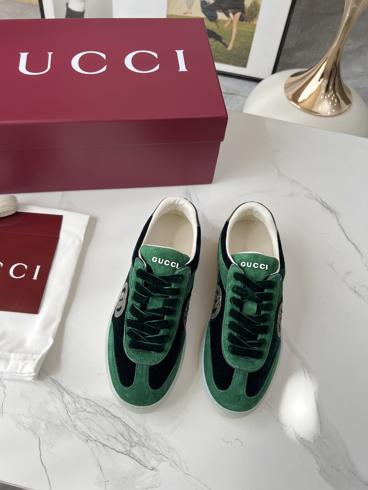 Gucci GG Trainer Sneakers Green
