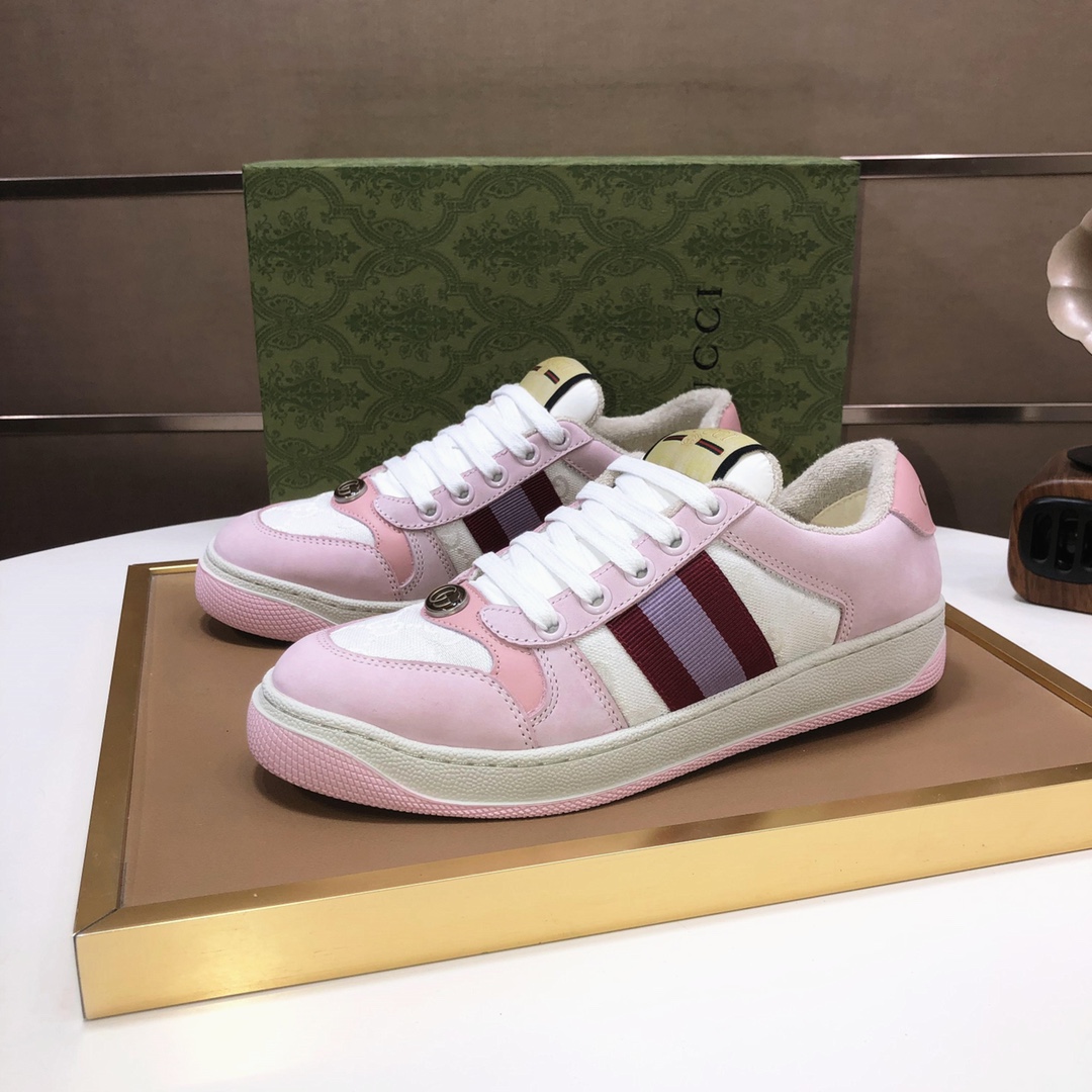 Gucci GG Web Low-Top Sneakers Pink