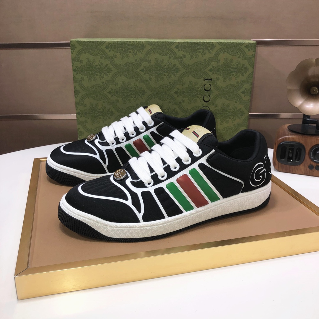 Gucci Web Stripe Low-Top Sneakers Black
