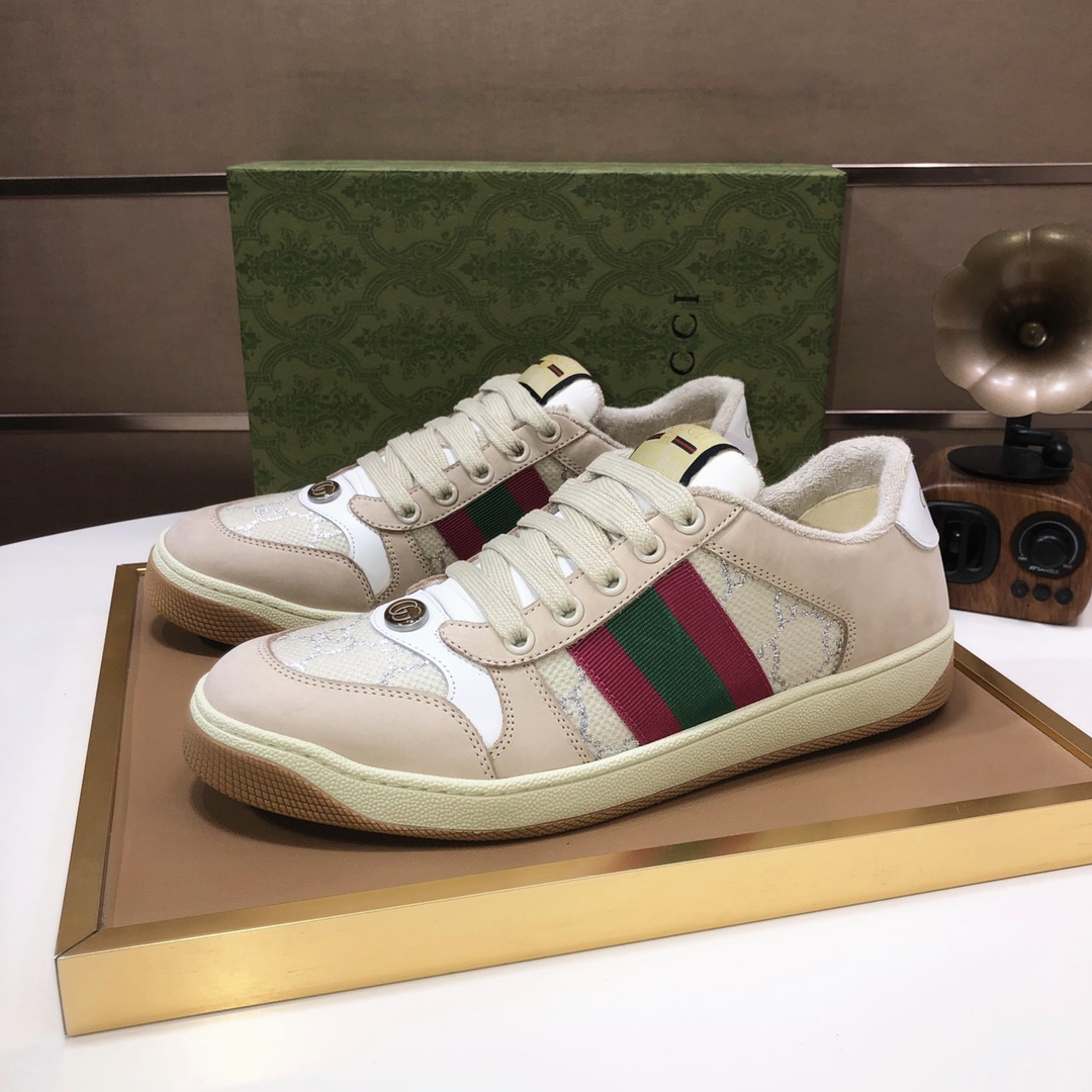 Gucci Web Stripe Sneaker Beige