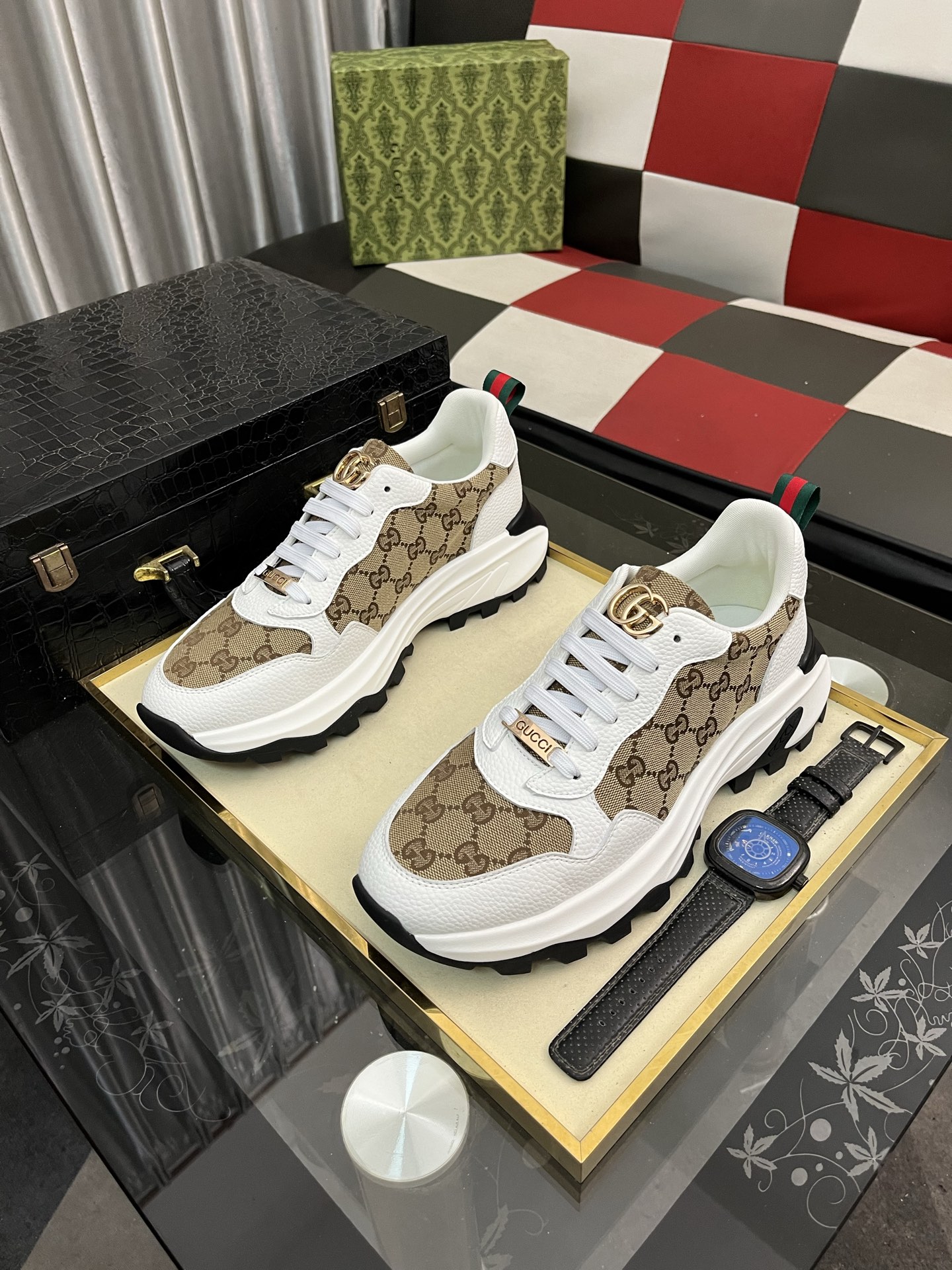 Gucci GG Canvas Chunky Sneakers White